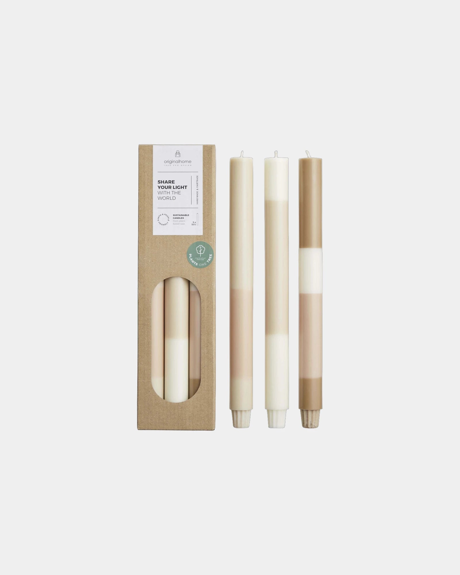 Promotional eco-friendly palm wax candle set of 4 - Off-White