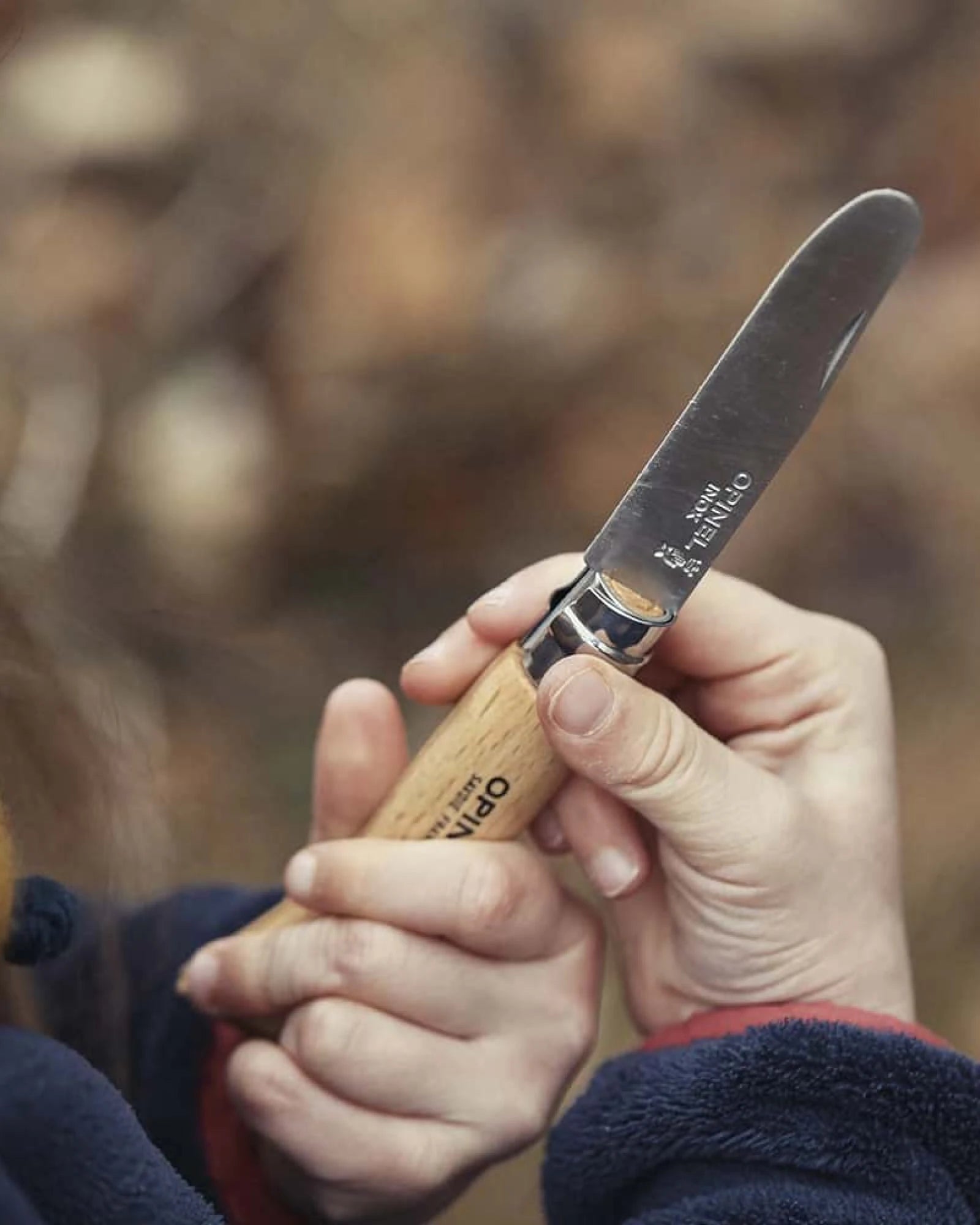 Custom eco-friendly Opinel carbon knife 8 cm blade - 2