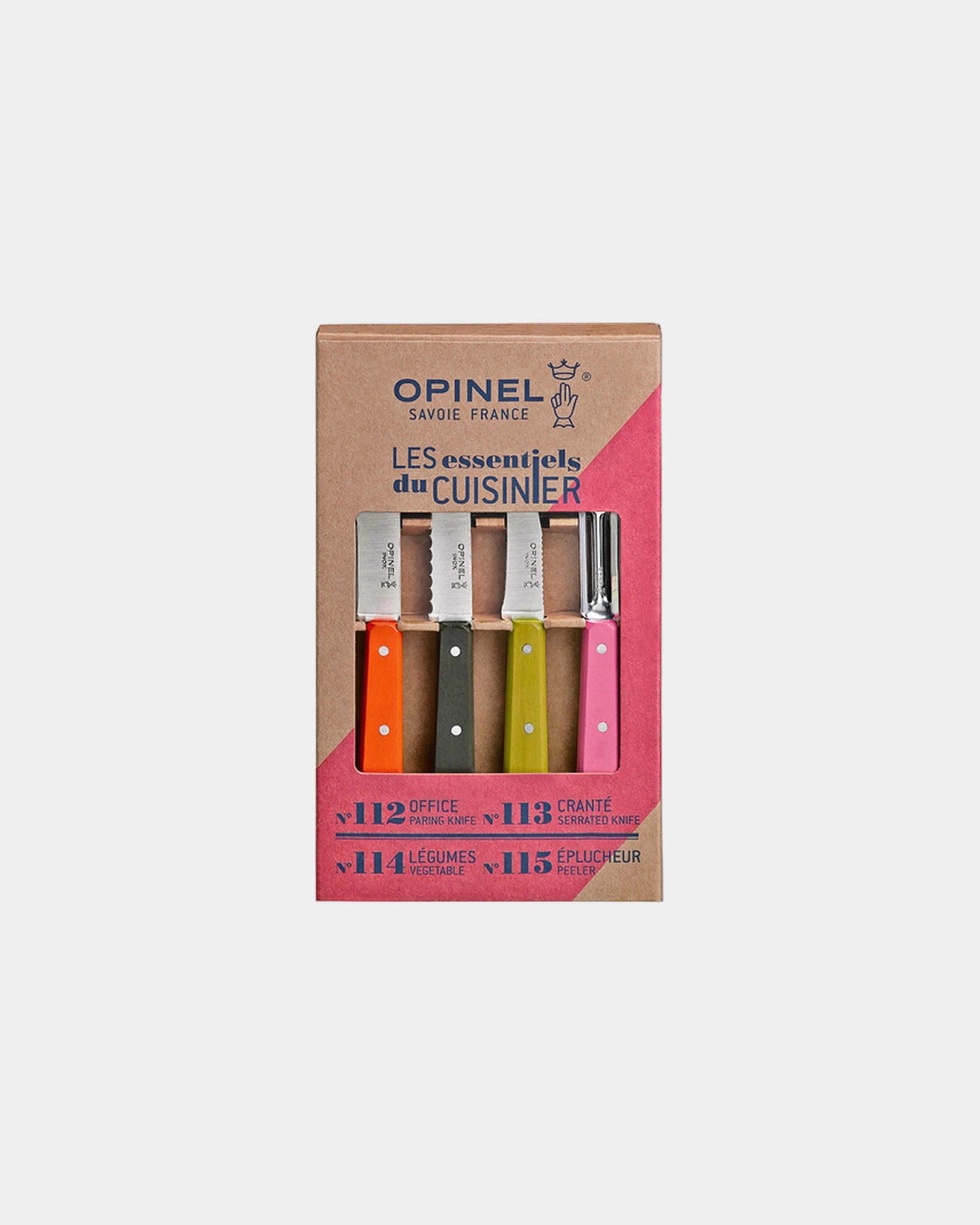 Custom eco-friendly knife set Opinel Les Essentiels Fifties - Orange