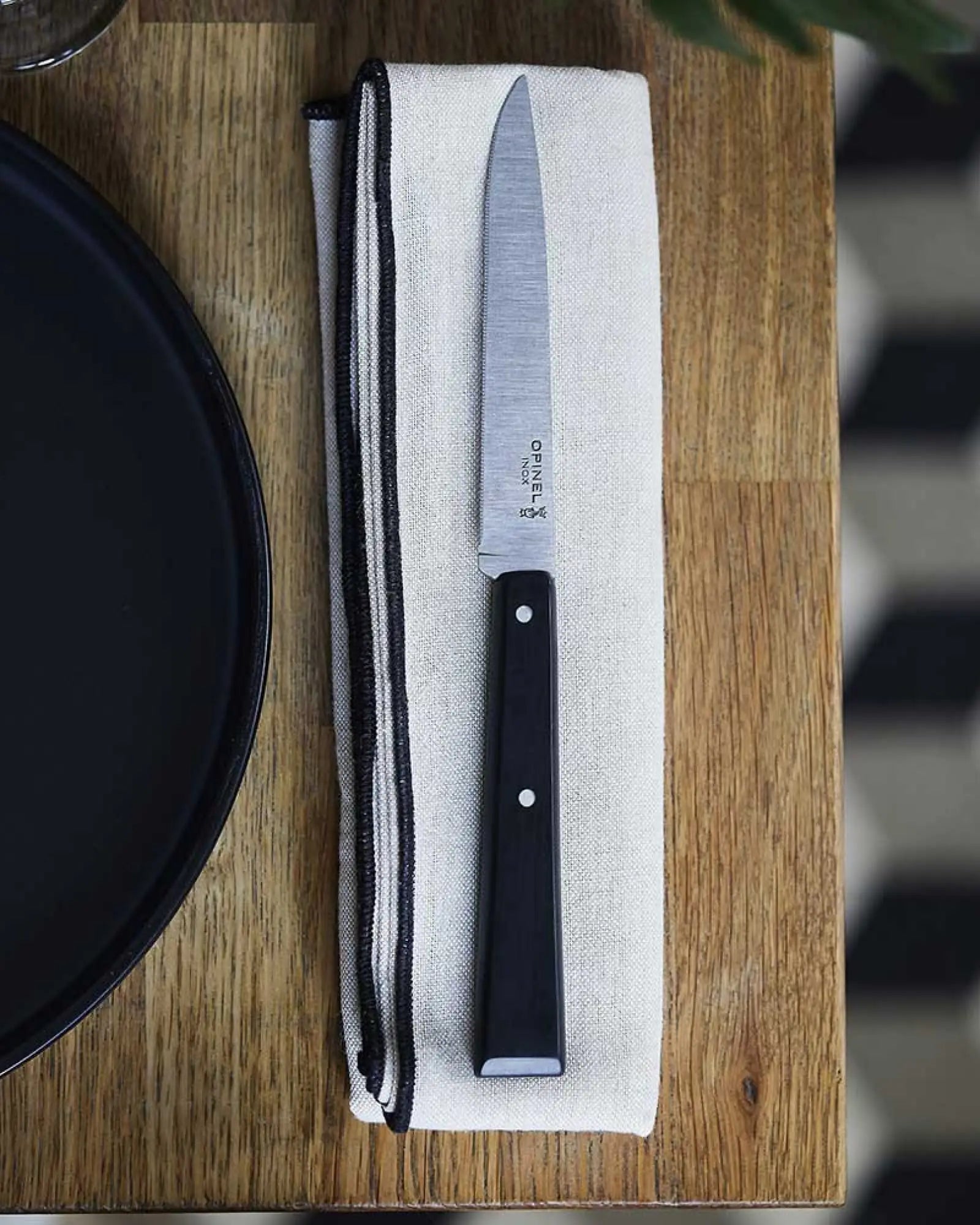 Custom stainless steel table knife Opinel N°125 pro - 1
