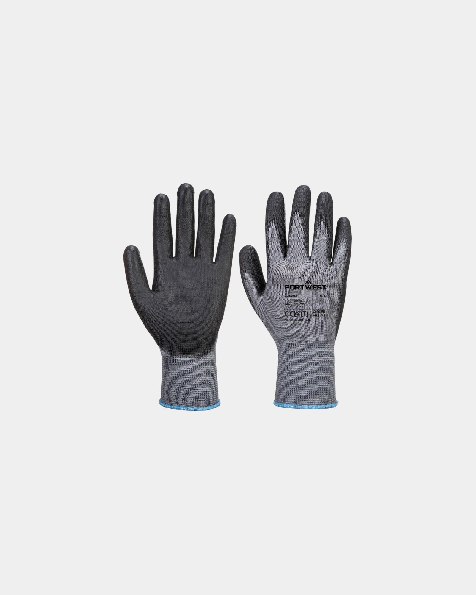 Promotional PU coated gloves for dexterity and breathability - Grey