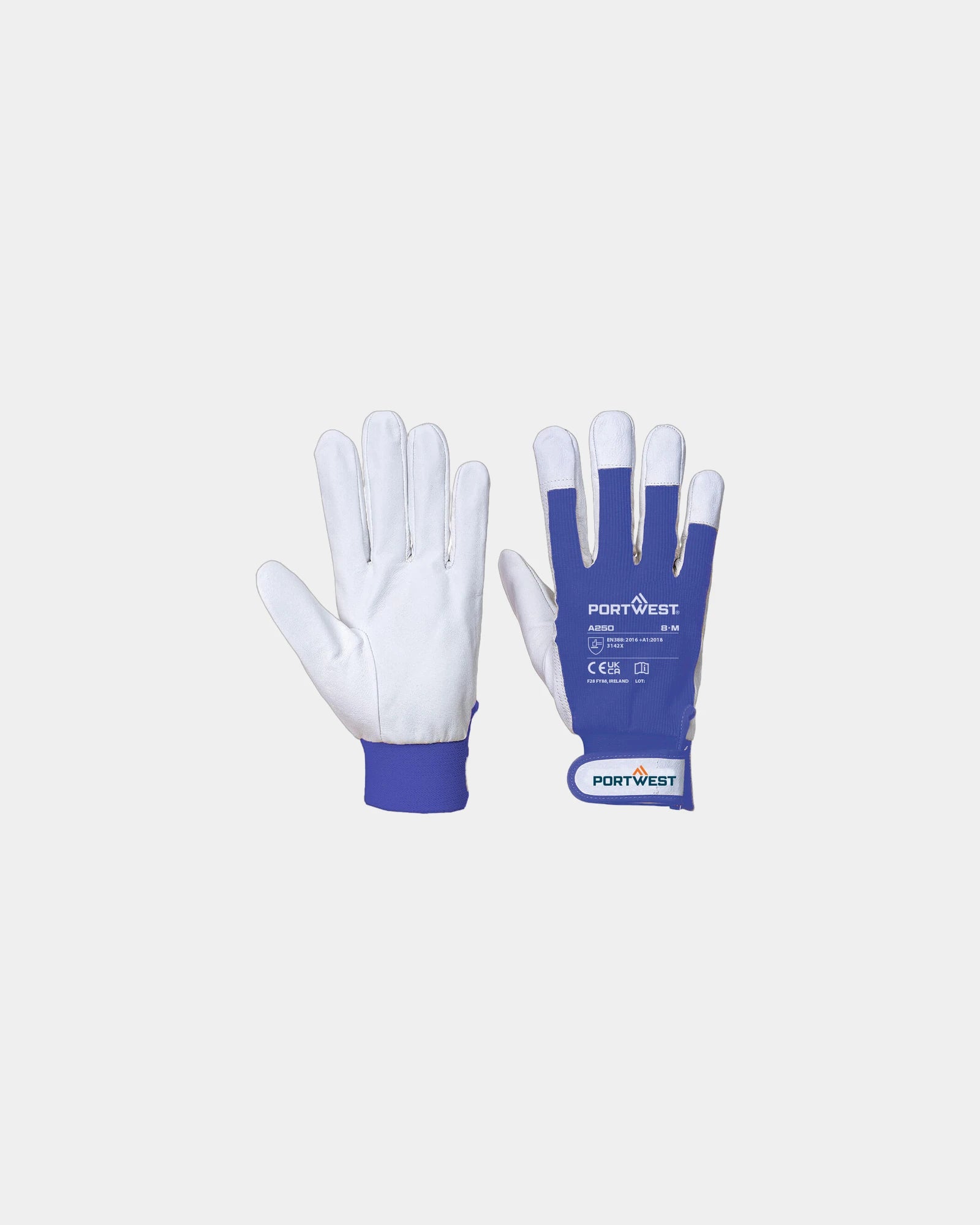 Promotional goat leather gloves for light industrial use - Blue