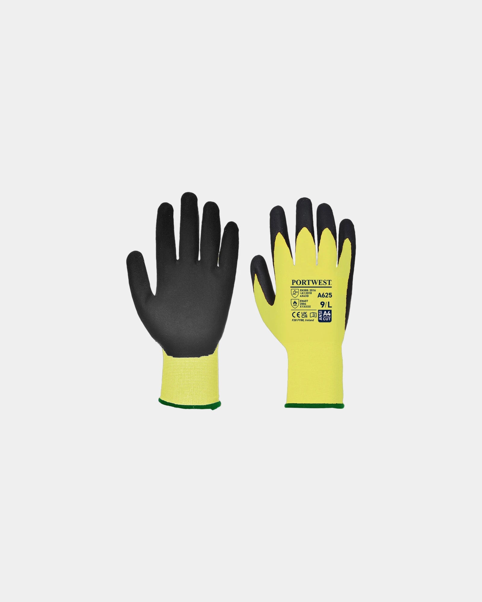 Promotional cut-resistant PU gloves for optimal protection - Yellow-Black