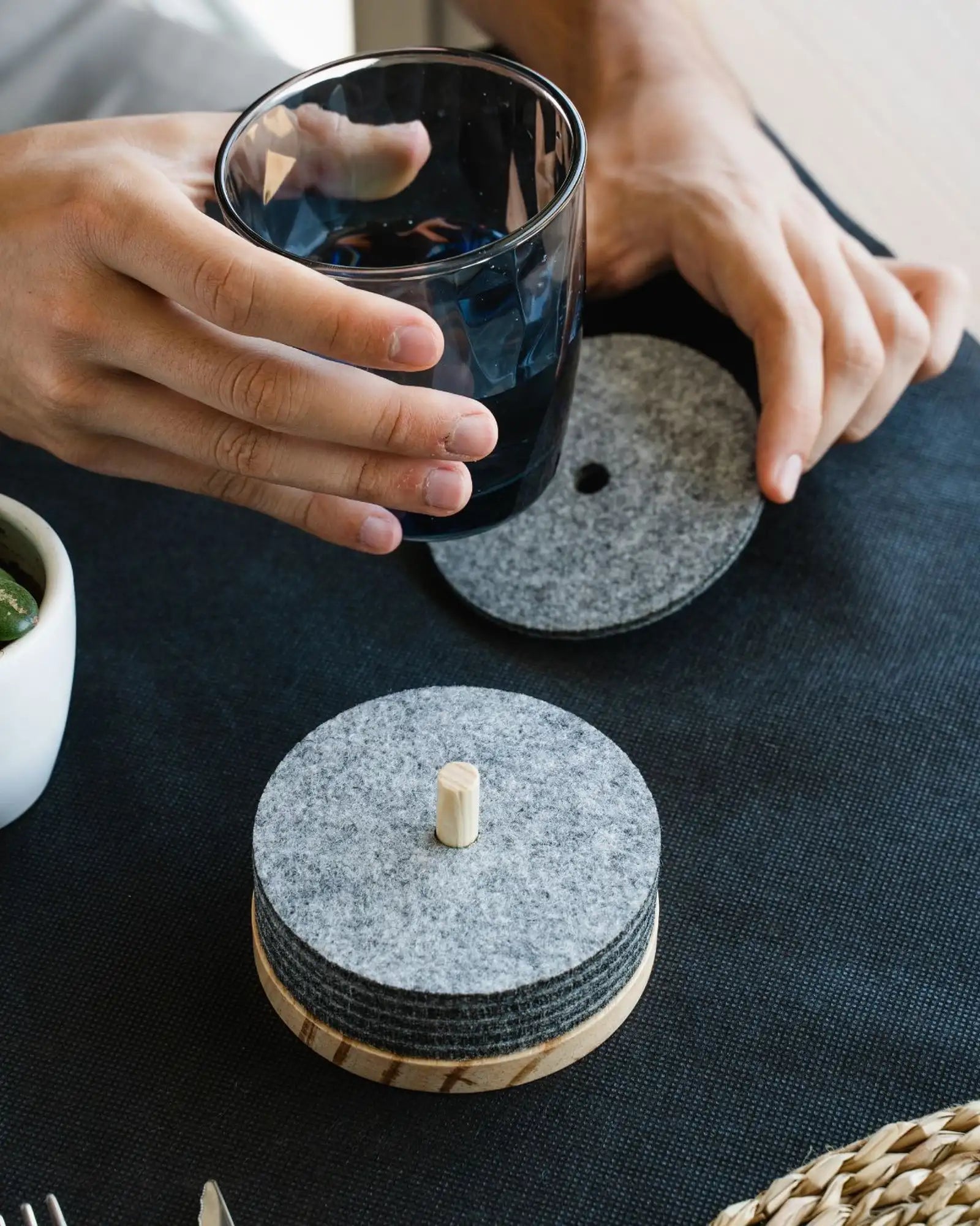 Custom recycled PET coasters Ekomodo Tanta