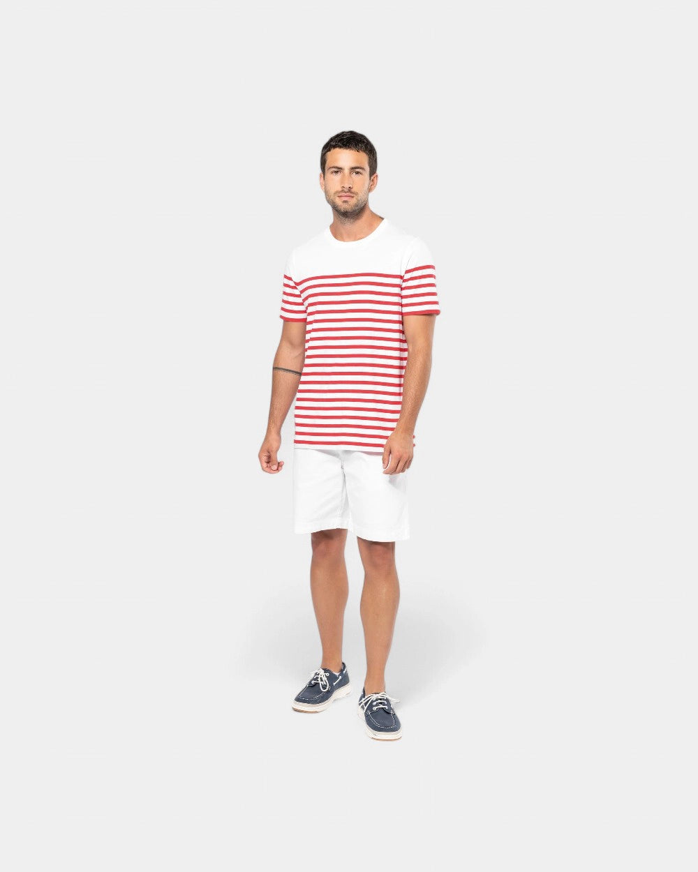 Men's Round Neck Striped T-Shirt to Personalize - 1