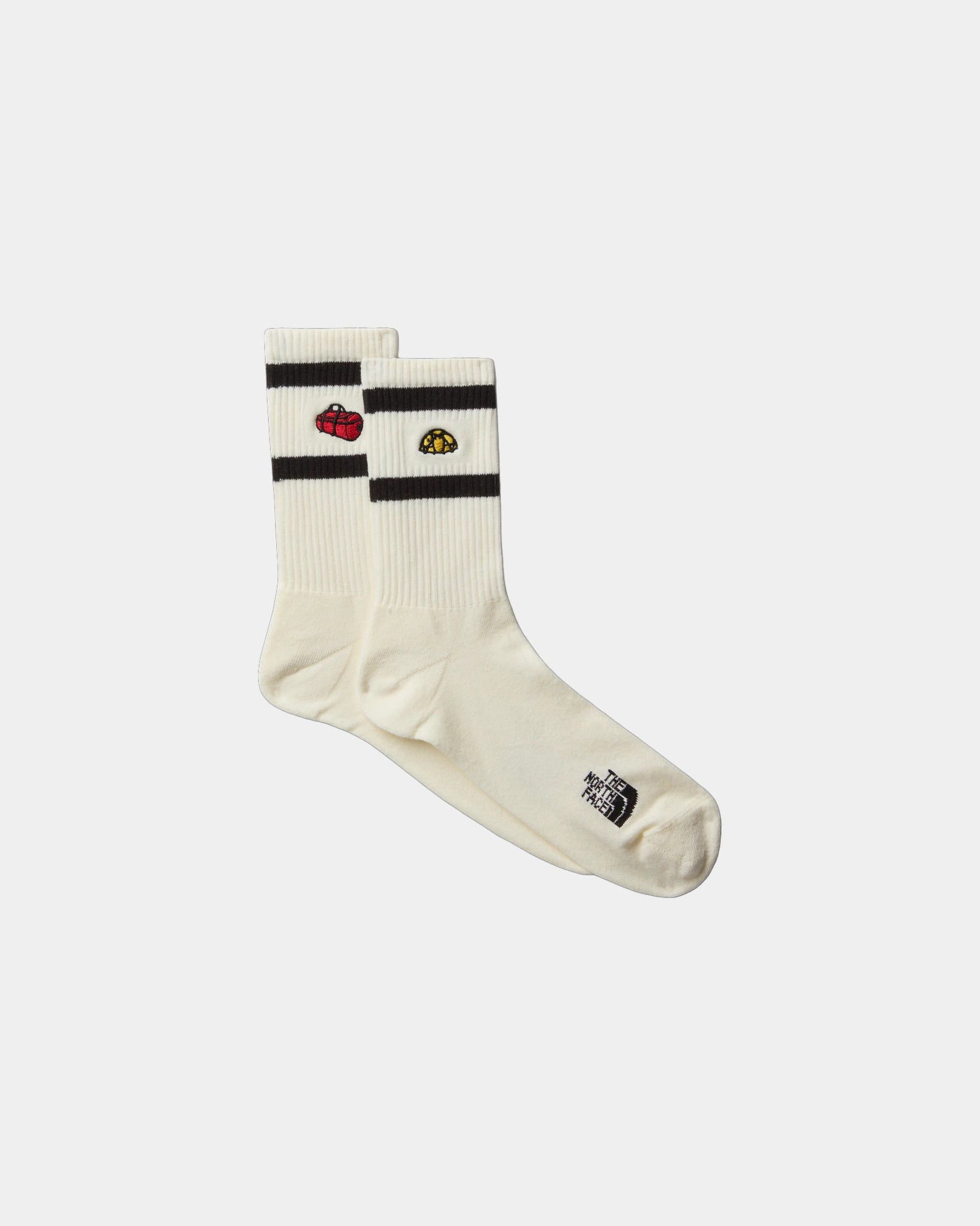 Custom lightweight cotton socks The North Face Everyday - White Dune