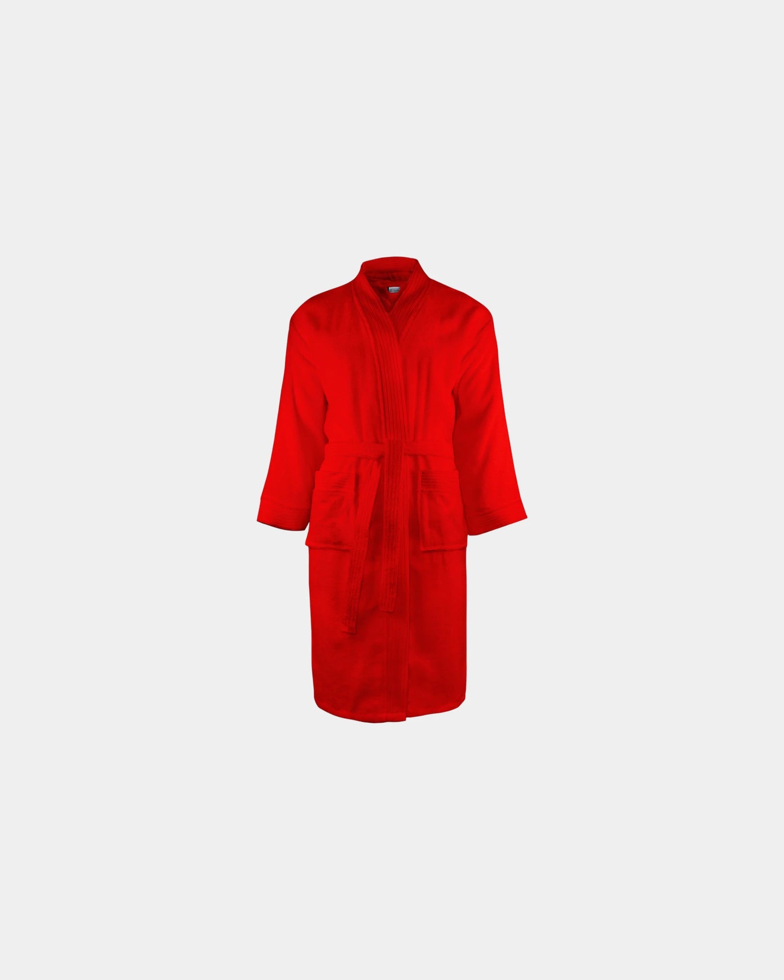 Custom cotton terry bathrobe 340 g/m² absorbent robe - Red