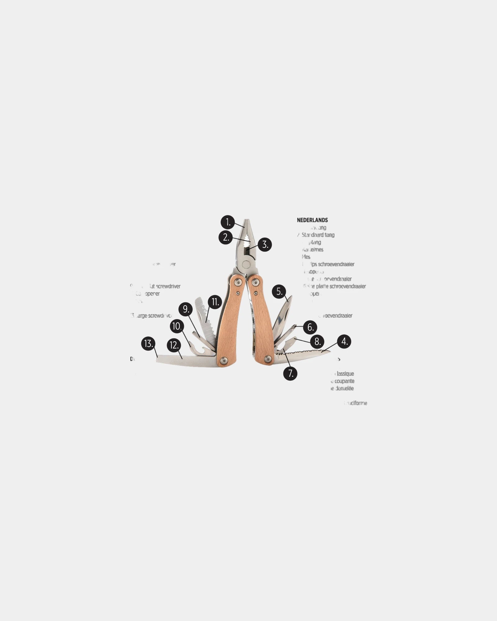 Promotional multifunctional tool in beech wood - 1