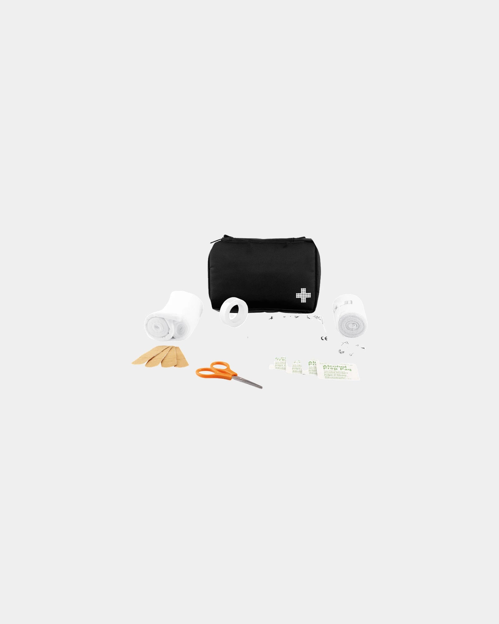 Promotional first aid kit 24 pieces in nylon pouch - Black