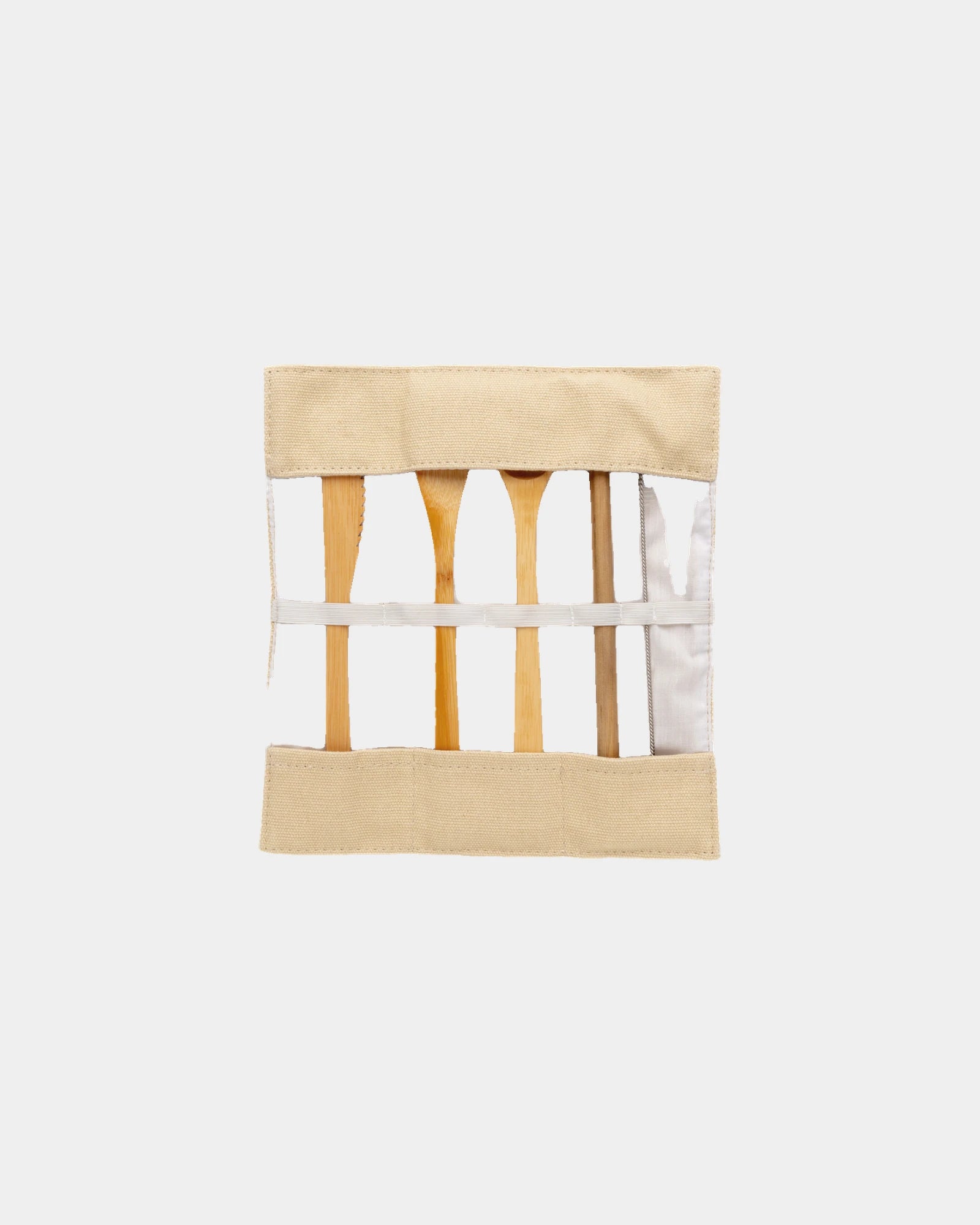 Promotional reusable bamboo cutlery set
