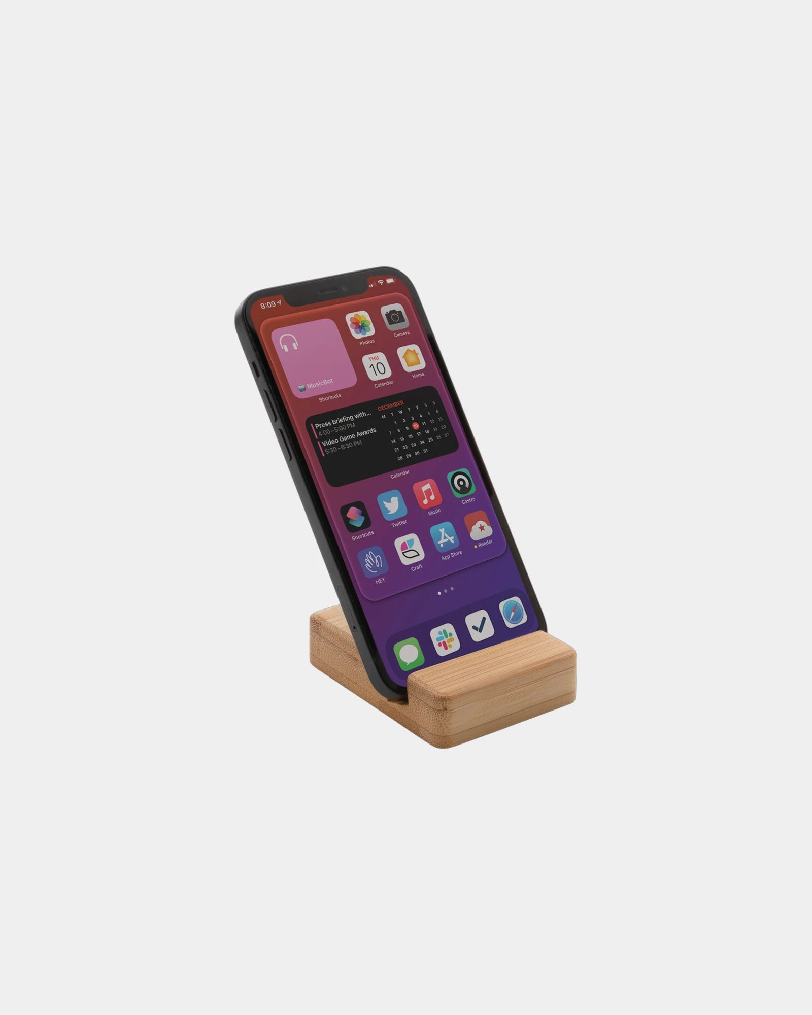 Promotional FSC bamboo phone stand - 1