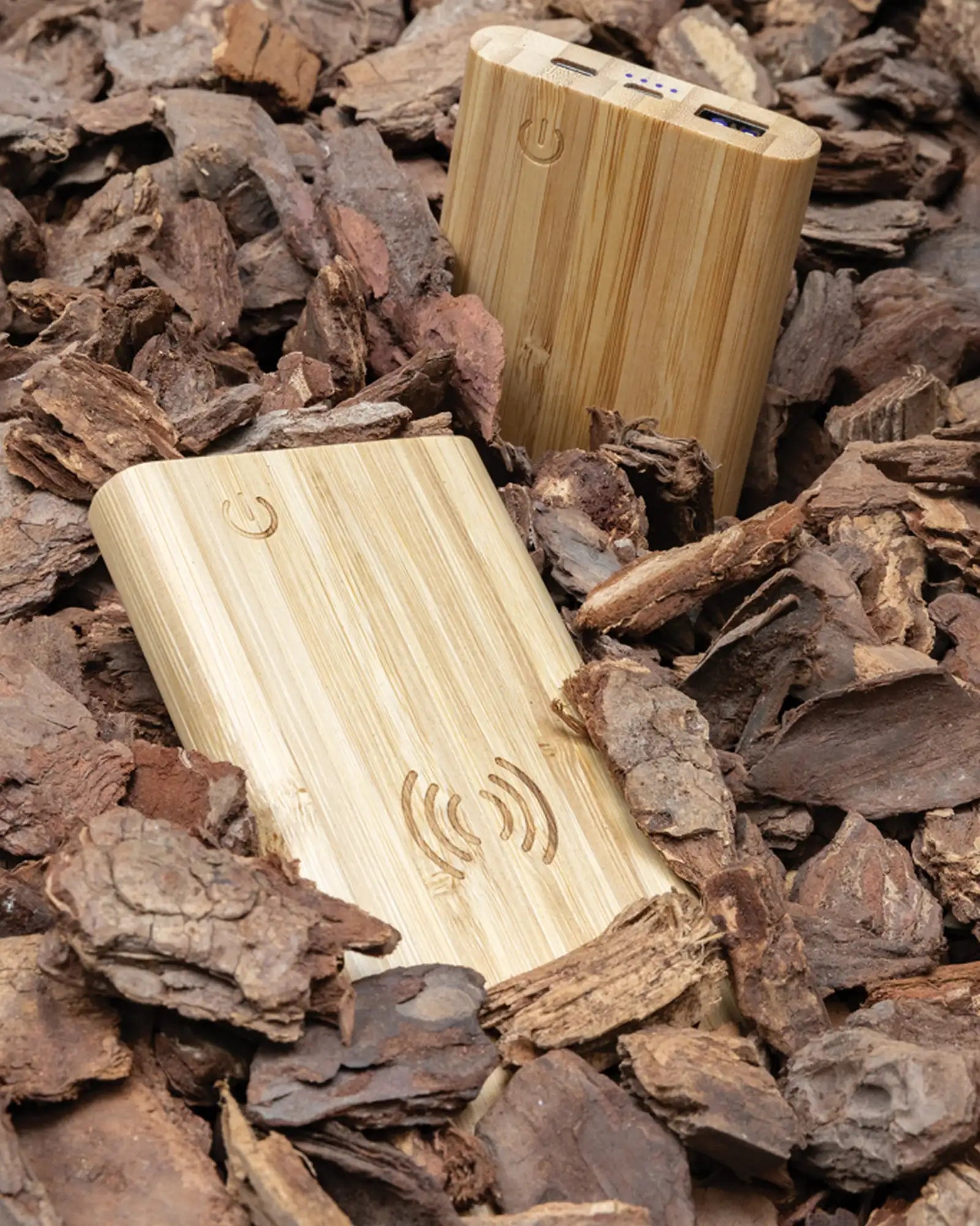 Custom bamboo power bank 5000 mAh - 7