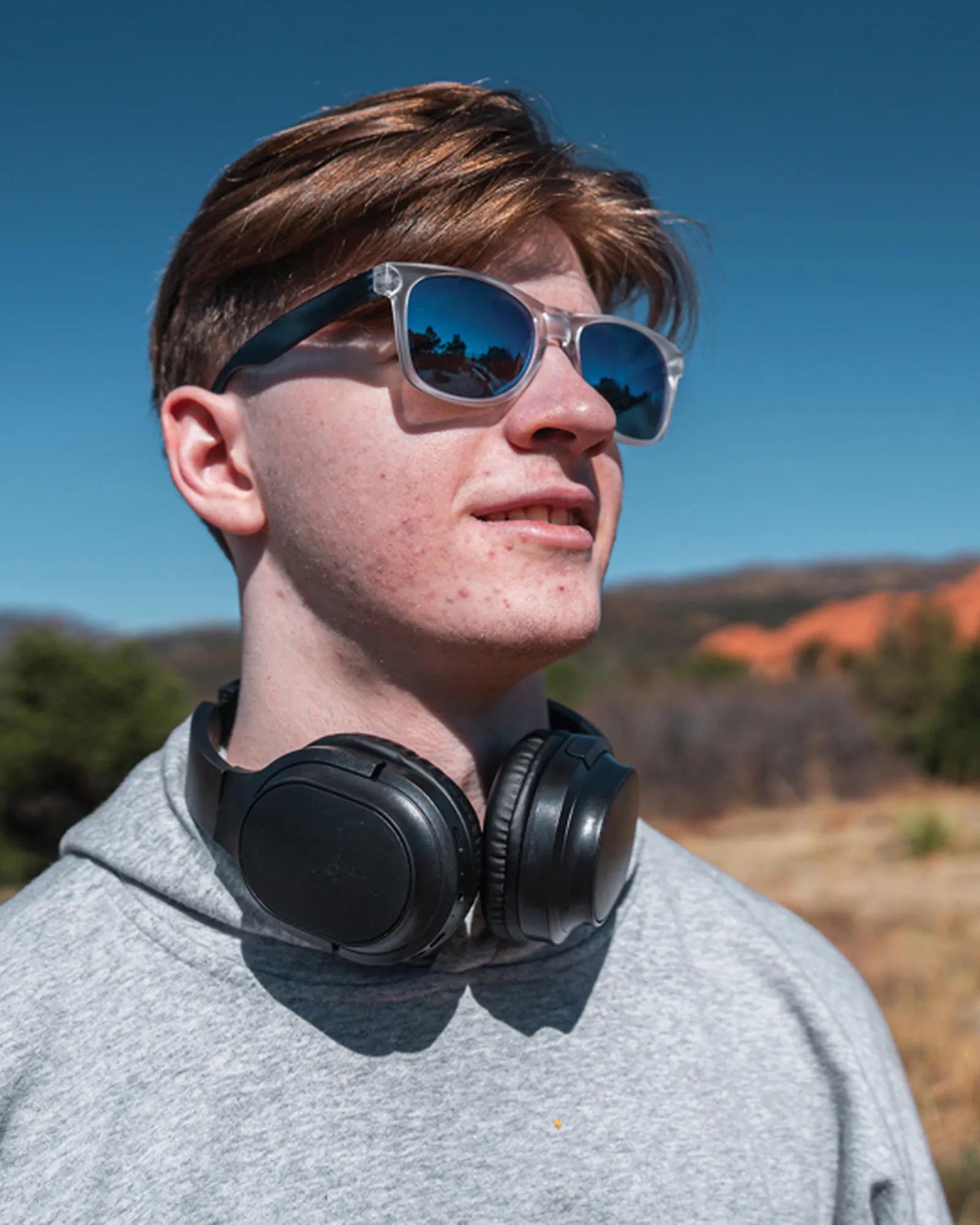 Promotional recycled plastic wireless headphones - 8