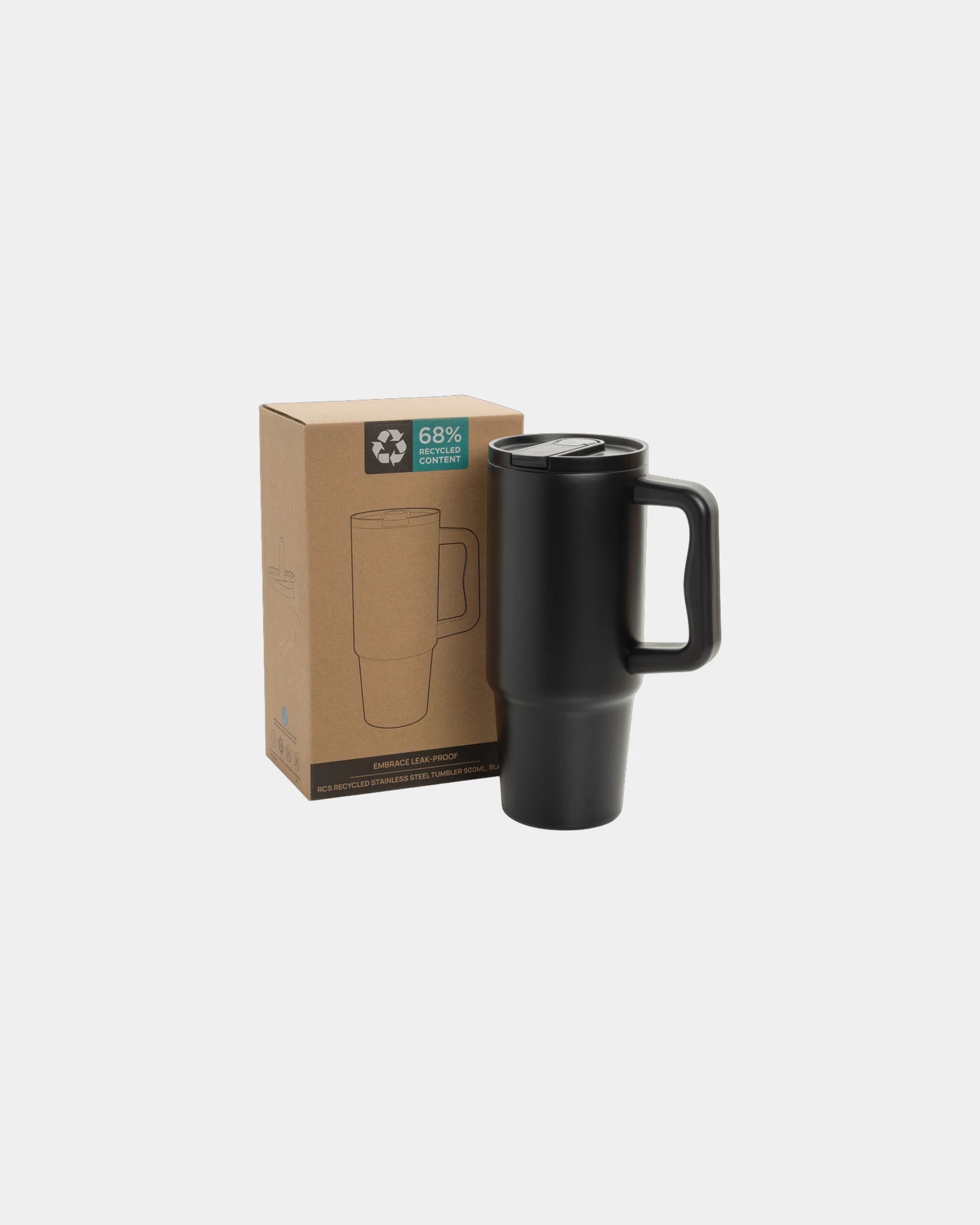 Custom recycled stainless steel 900ml mug - 1