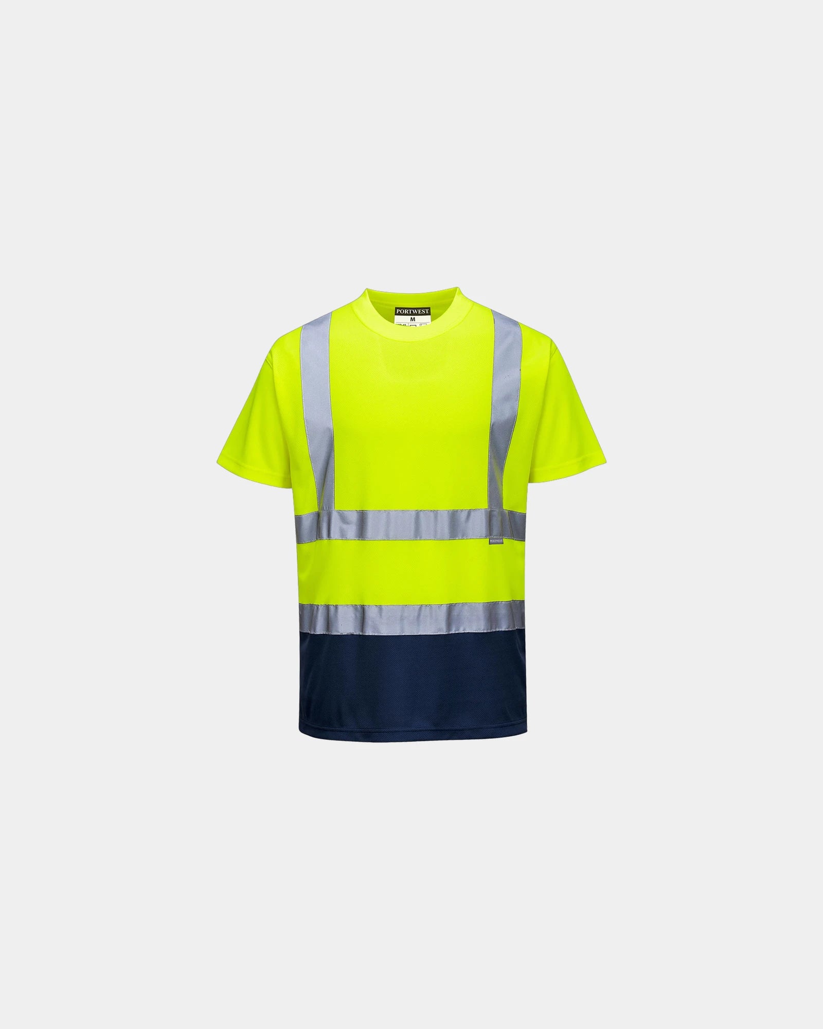 Promotional bicolored T-shirt for work environments - Yellow-Navy