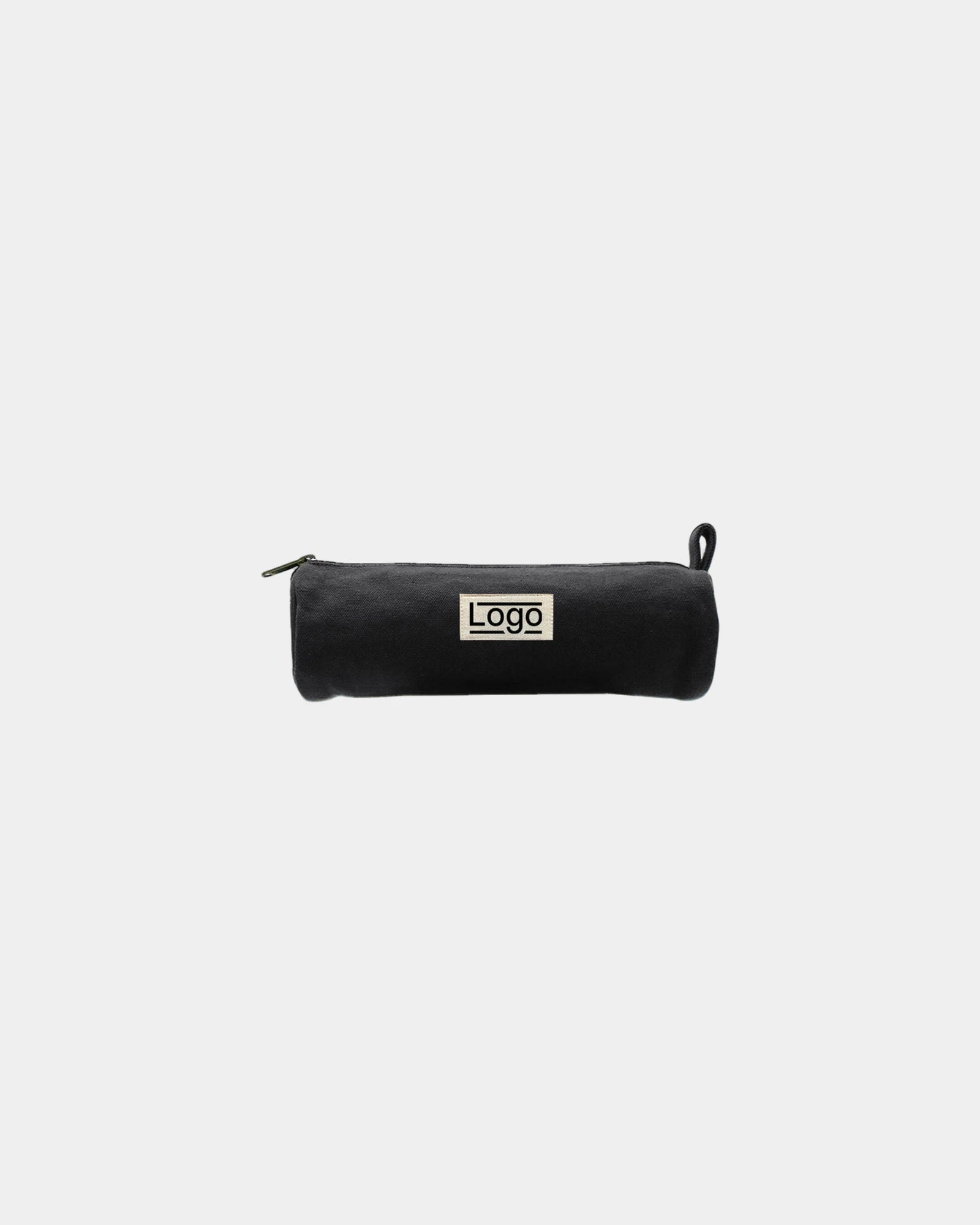 Custom organic cotton Chloe round pouch Hindbag - Black