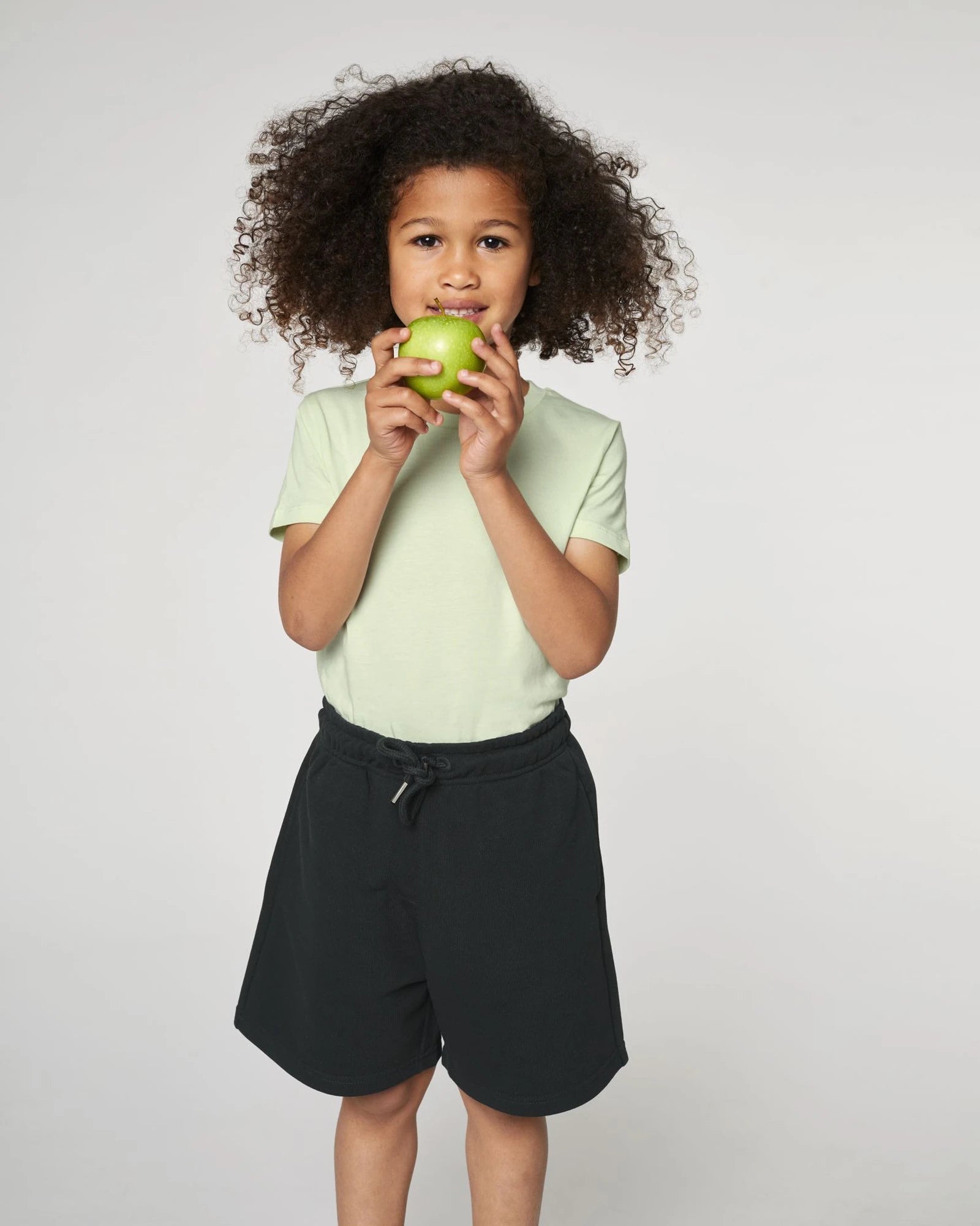 Branded organic cotton children's shorts Stanley/Stella - Black