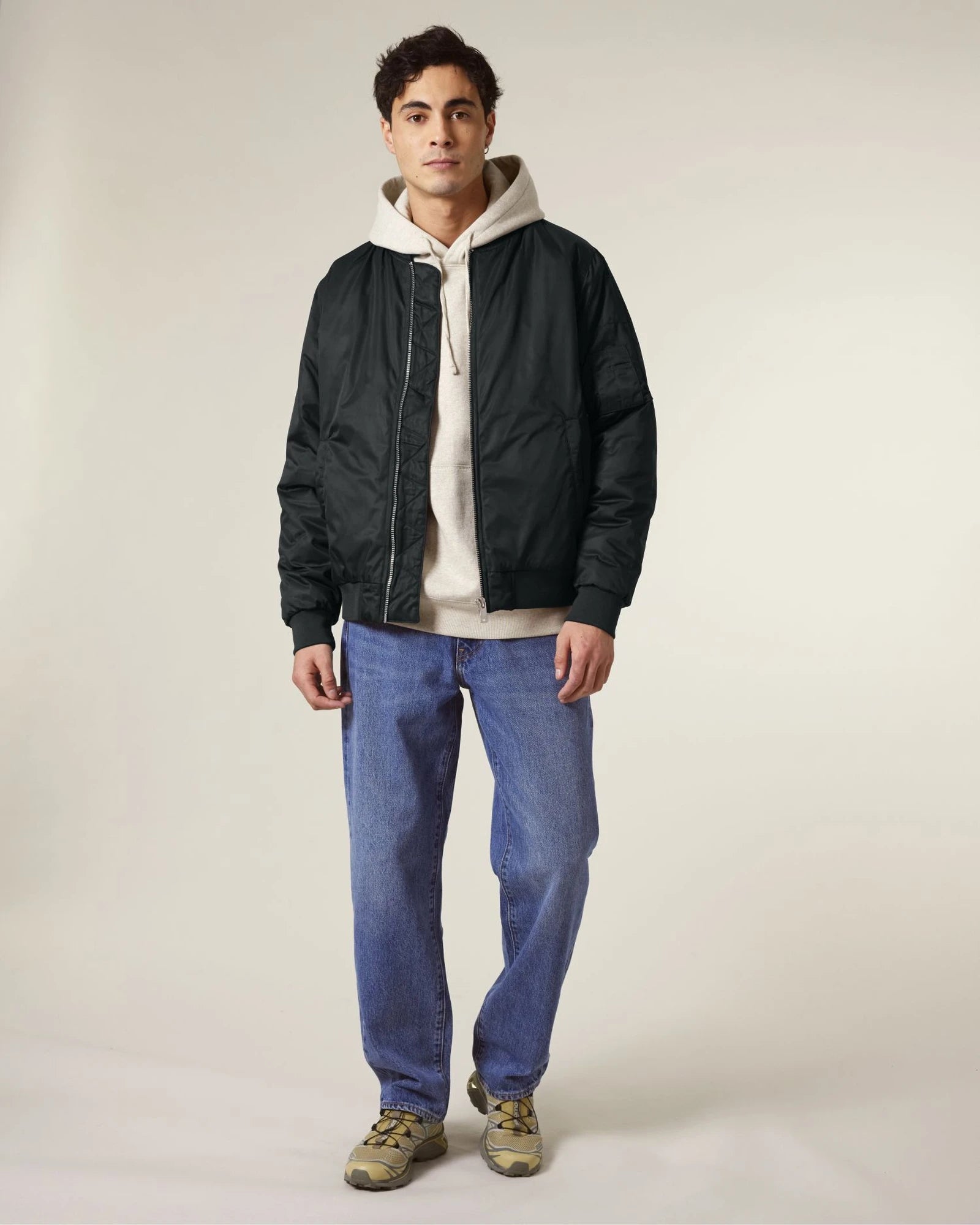 Custom recycled fleece jacket Stanley/Stella Guider - Black