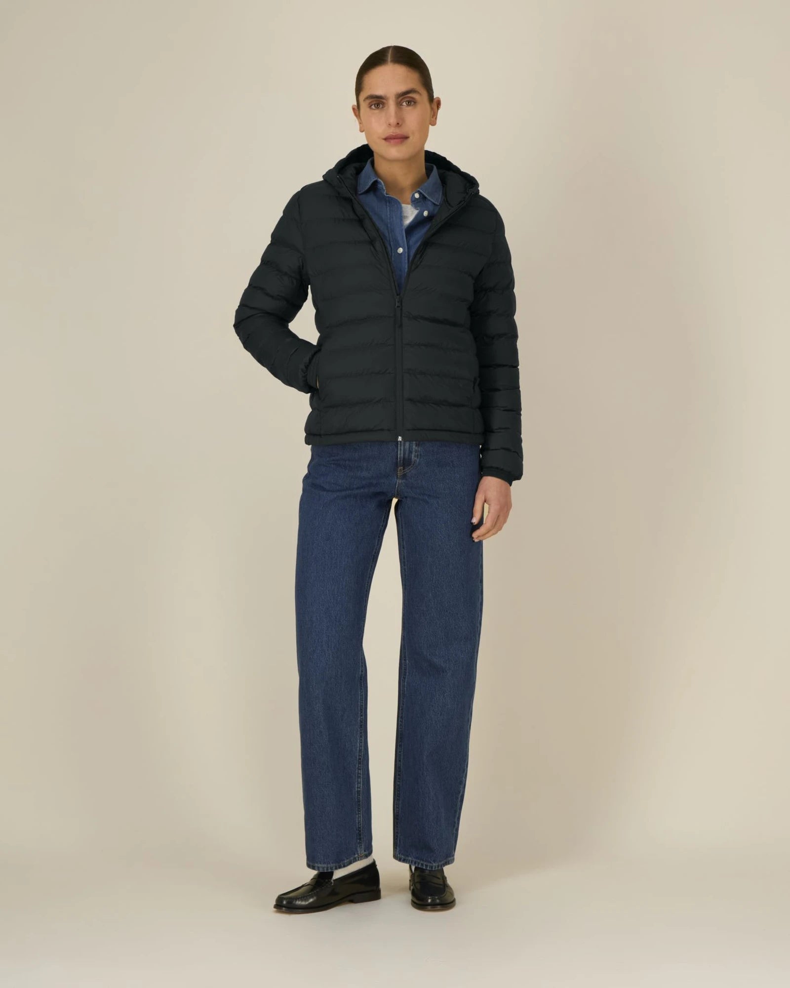Custom recycled nylon women's jacket Stanley/Stella Voyager - Black
