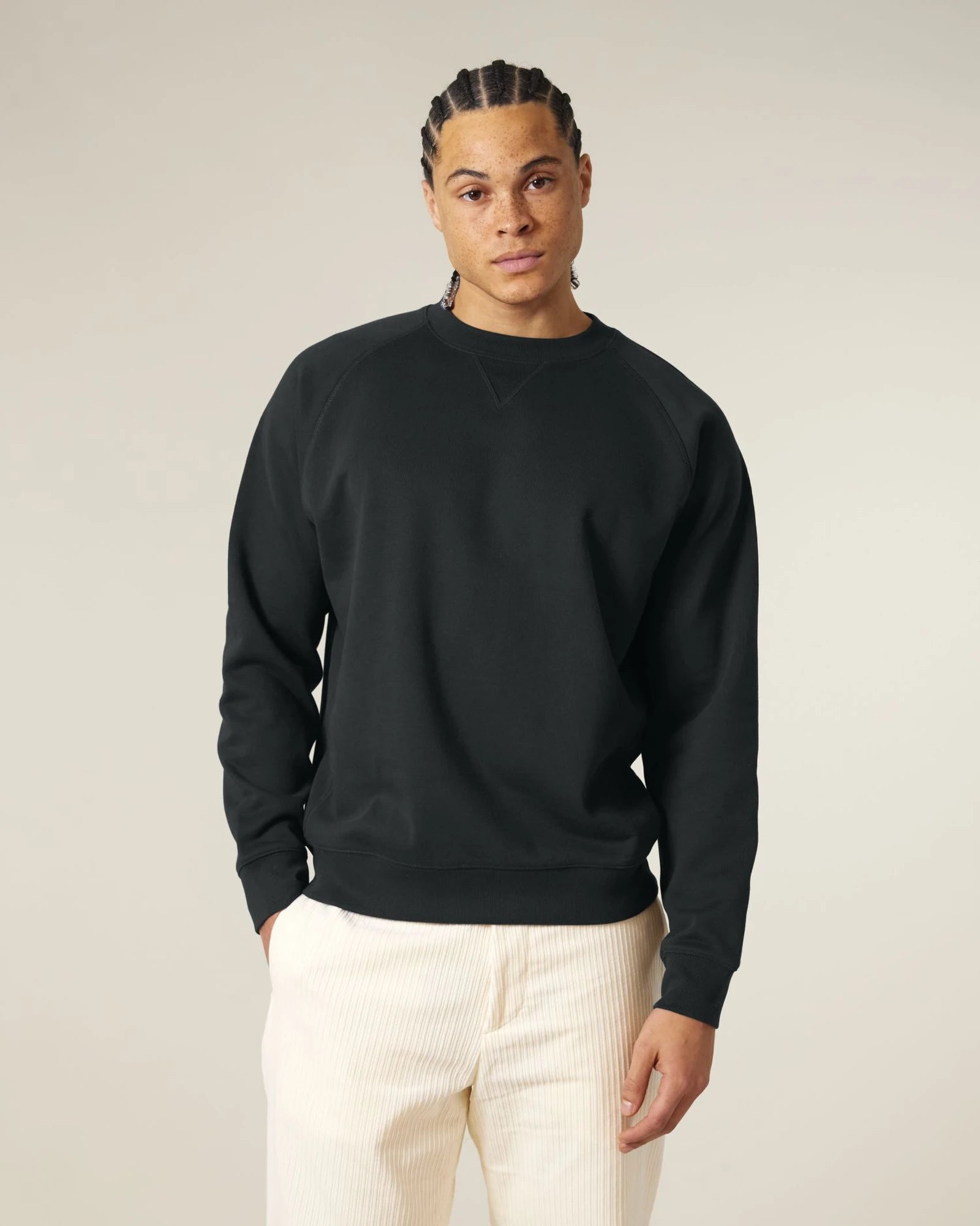 Custom organic cotton sweatshirt Stanley/Stella Knoxer - Black