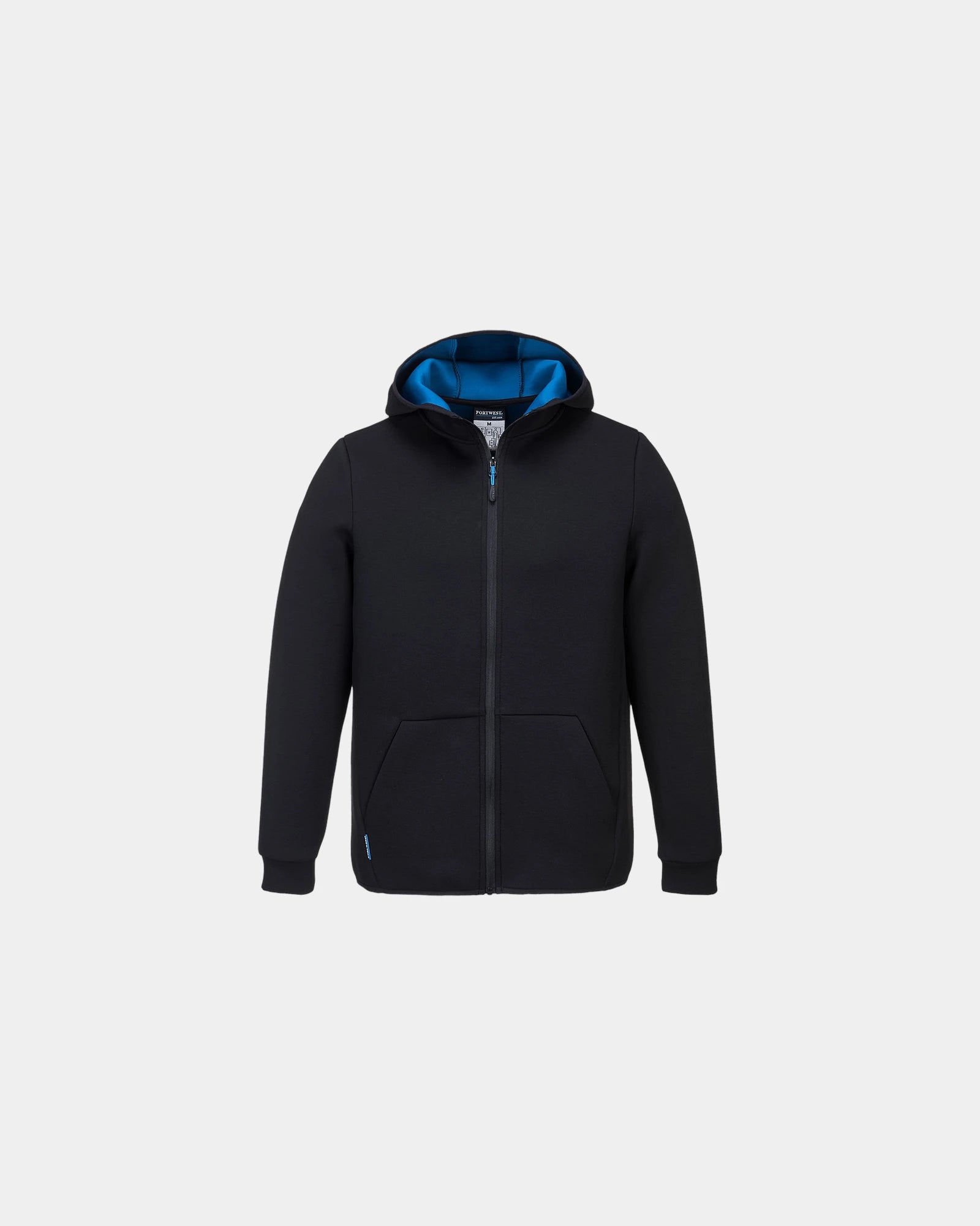 Custom technical fleece jacket Portwest KX3 - Black-Sky Blue