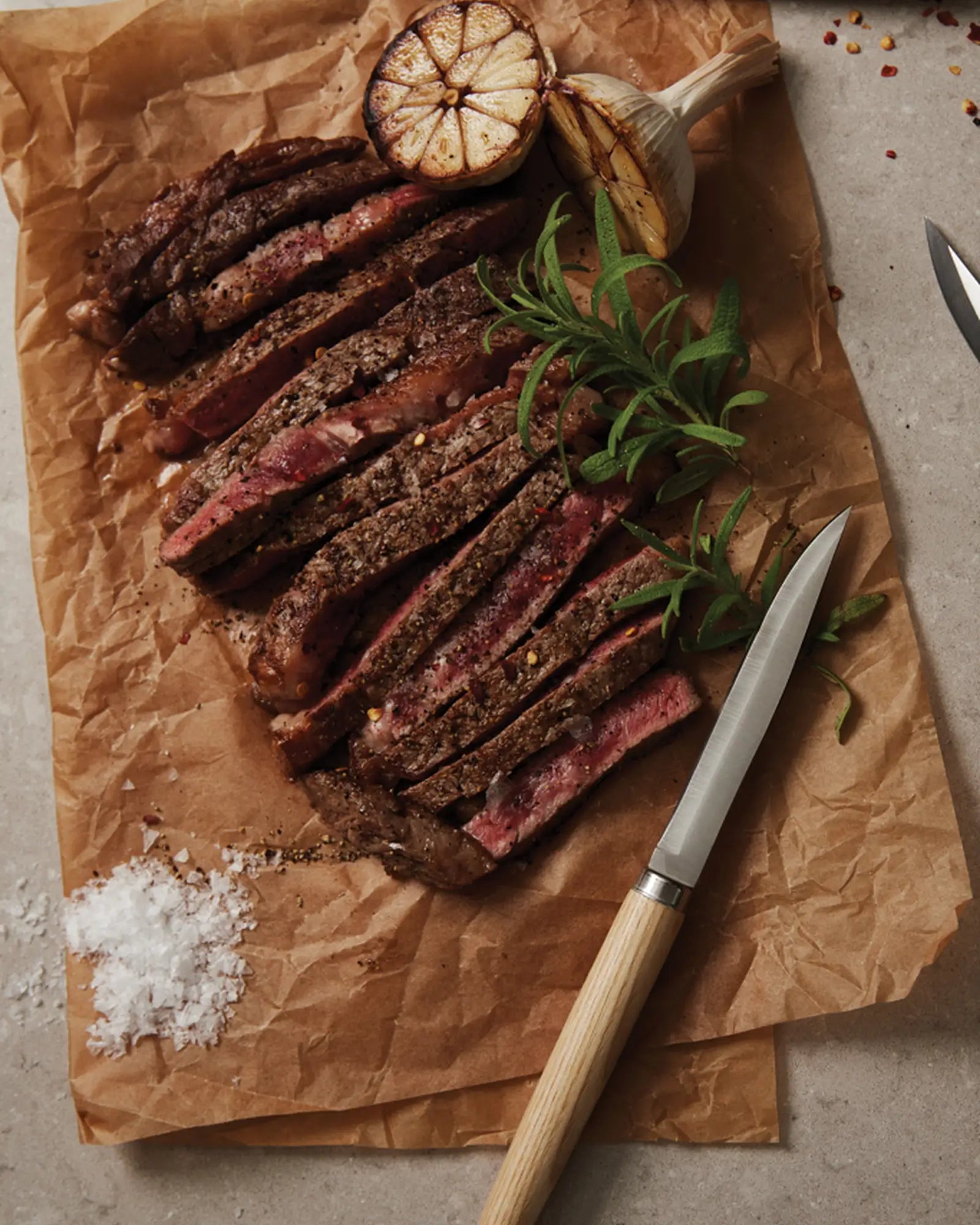 Custom stainless steel Vinga Retro meat knife set - 3