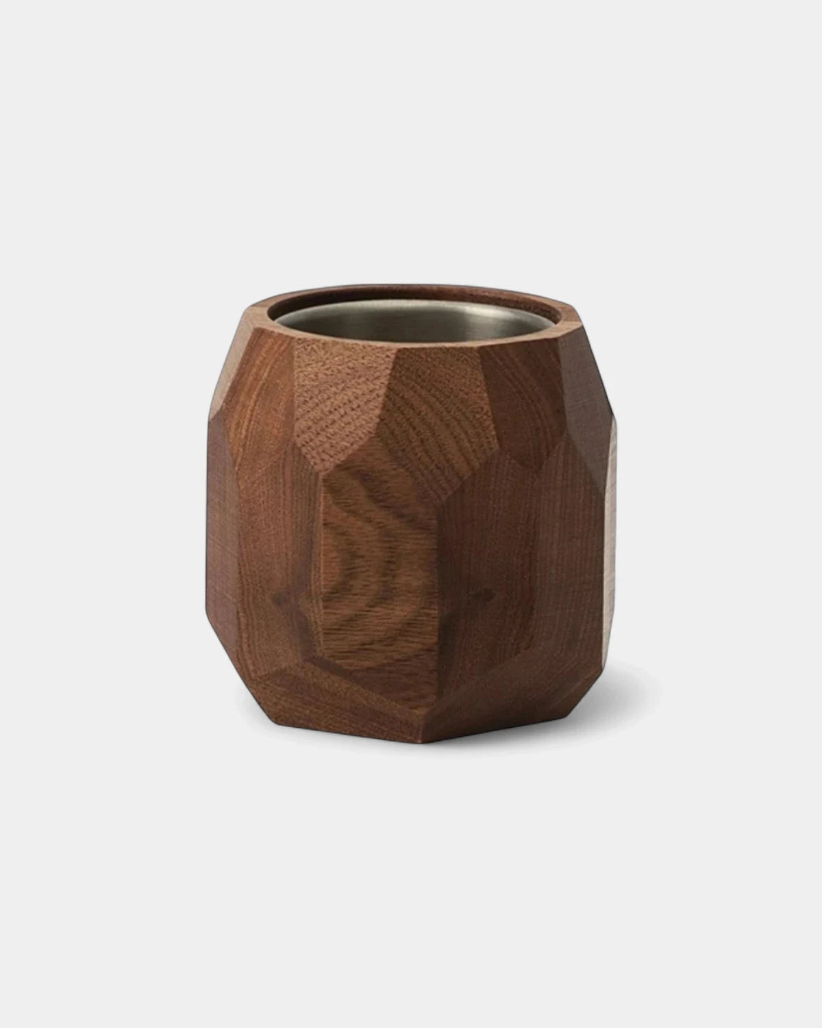 Custom geometric walnut wood pencil holder - 12