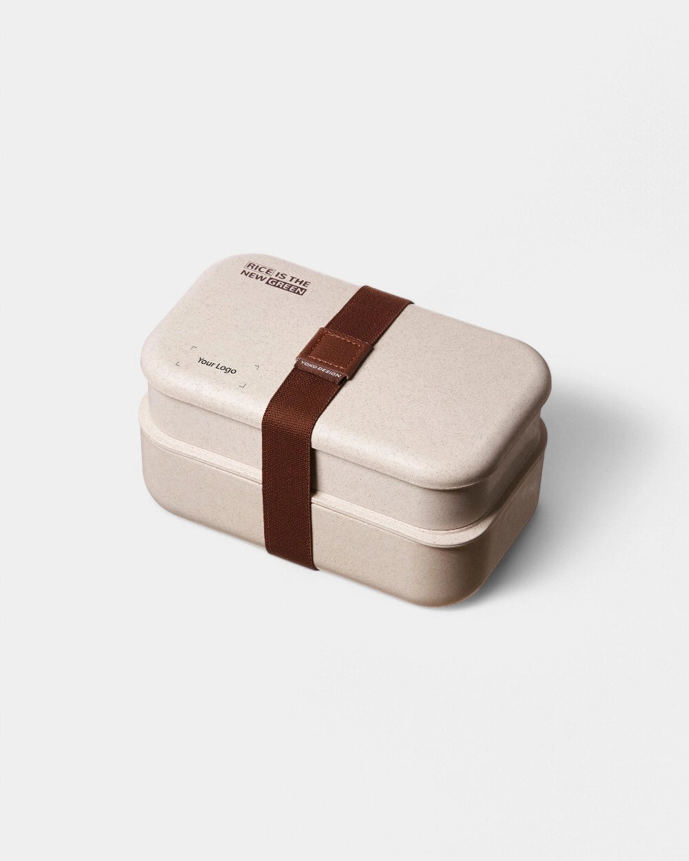 2-Tier Wooden Fiber Lunchbox Customizable - 1