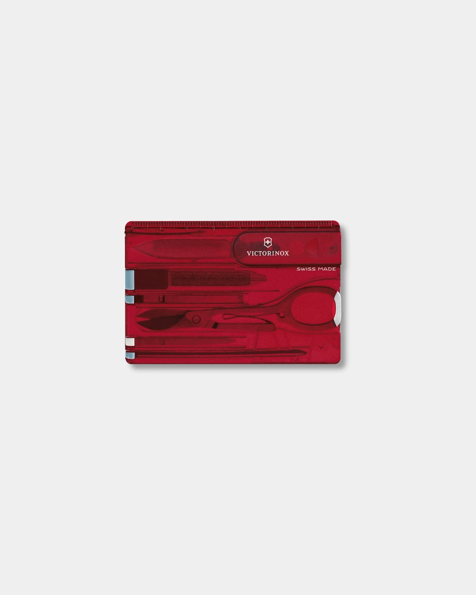 Custom Swiss Card Classic Victorinox - Rouge Transparent