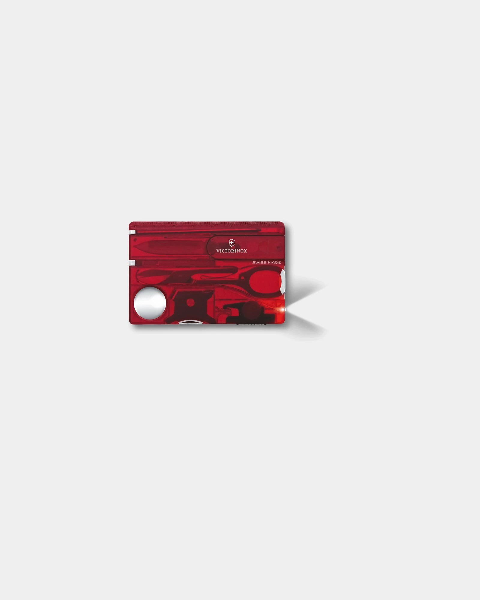 Custom Swiss Card Lite Victorinox - Rouge Transparent