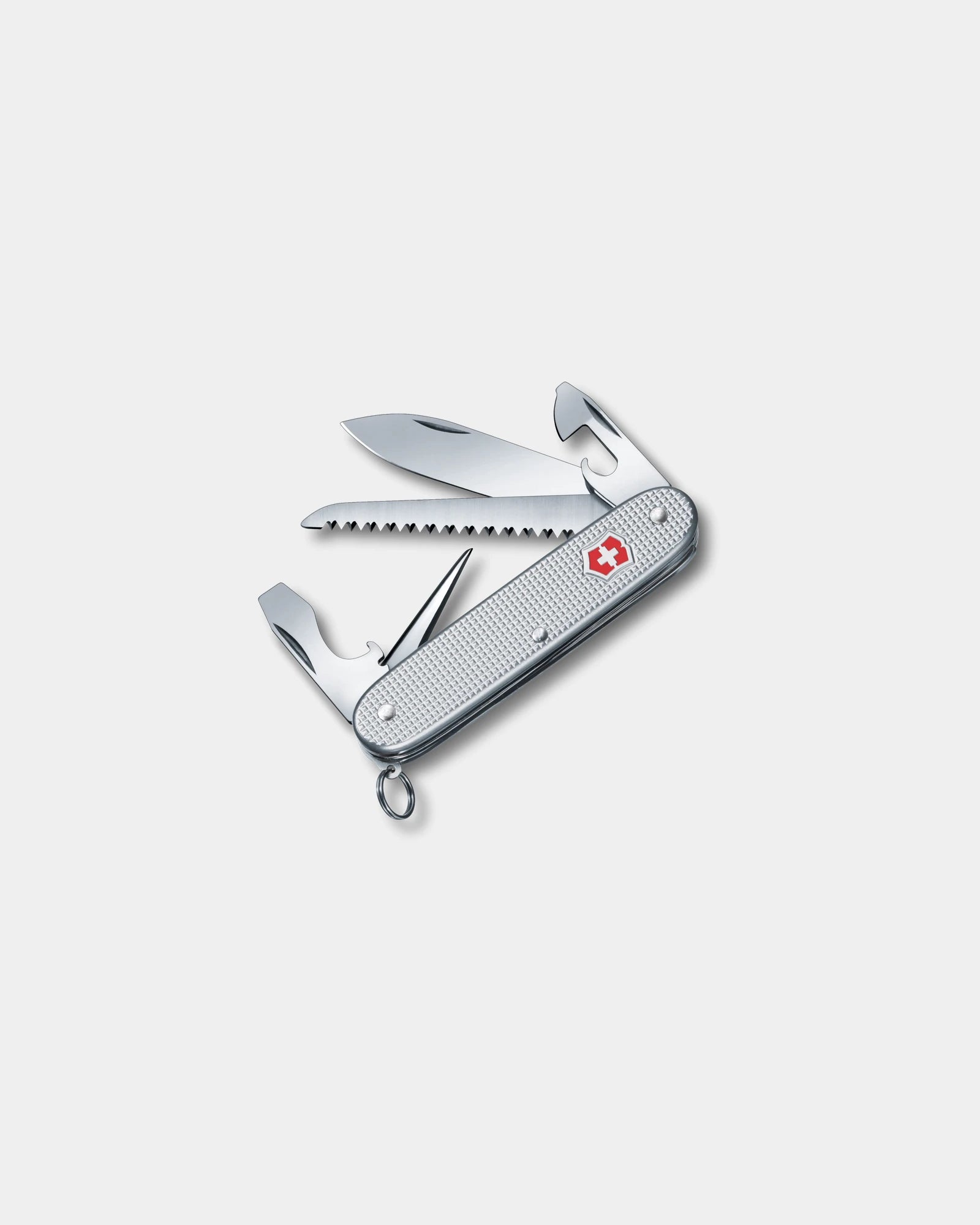 Custom Alox Swiss Army Knife Victorinox Farmer - Silver