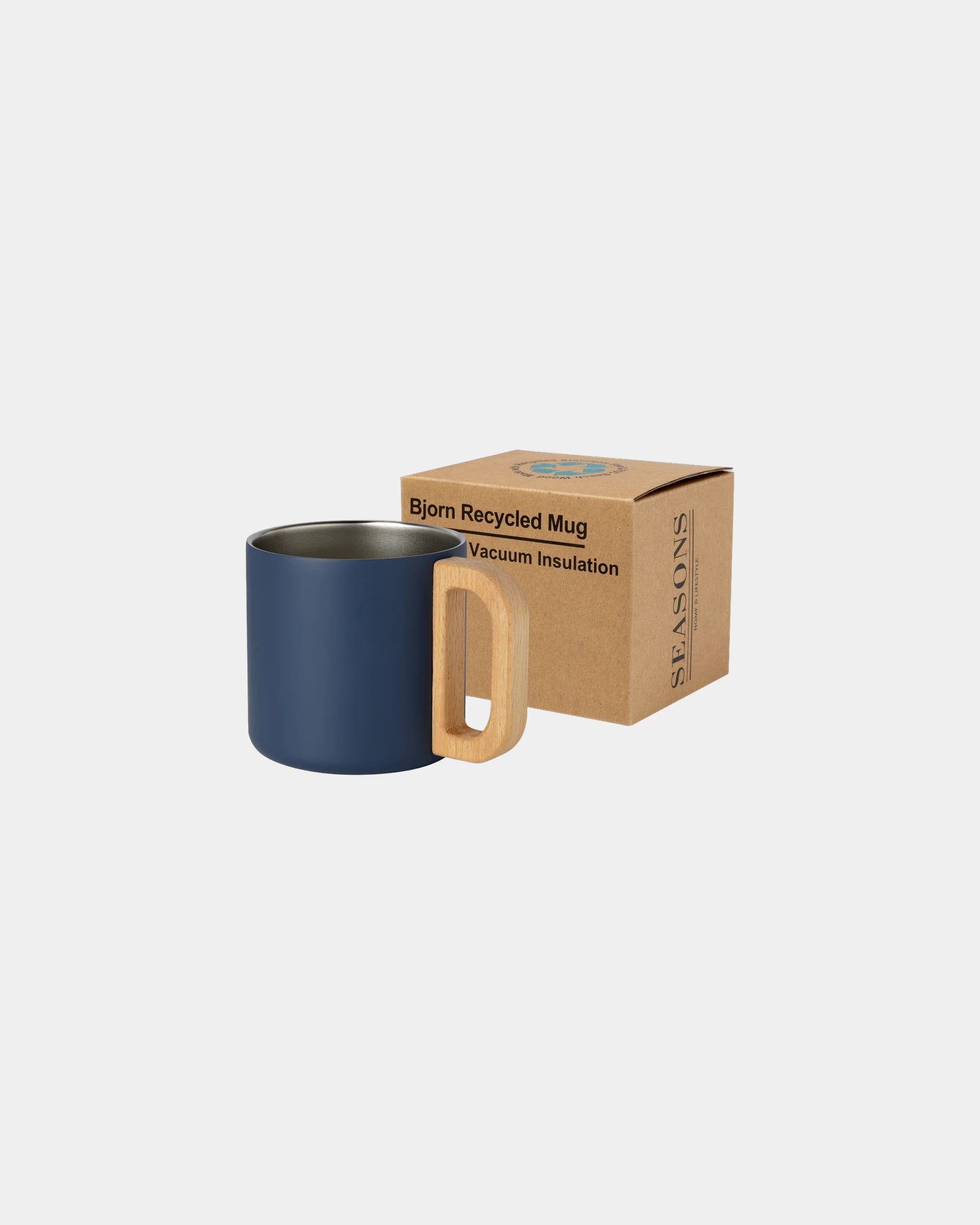 Promotional recycled stainless steel Bjorn mug 360ml - Dark Blue