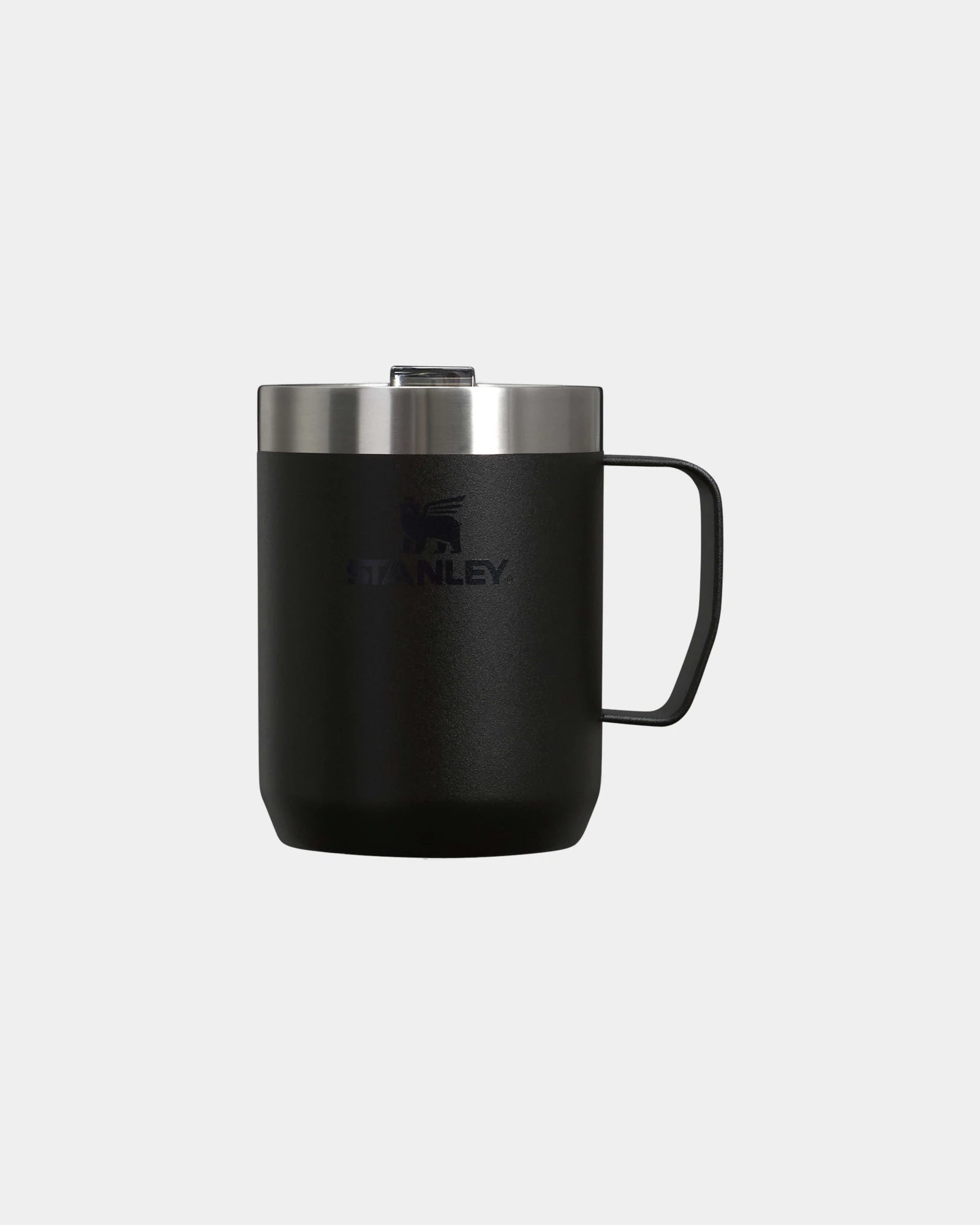 Promotional recycled stainless steel camping mug - Black