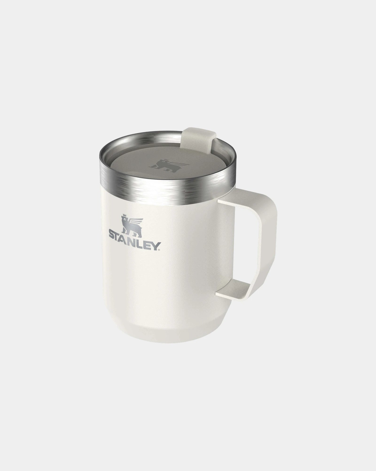 Promotional recycled stainless steel camping mug - Cream