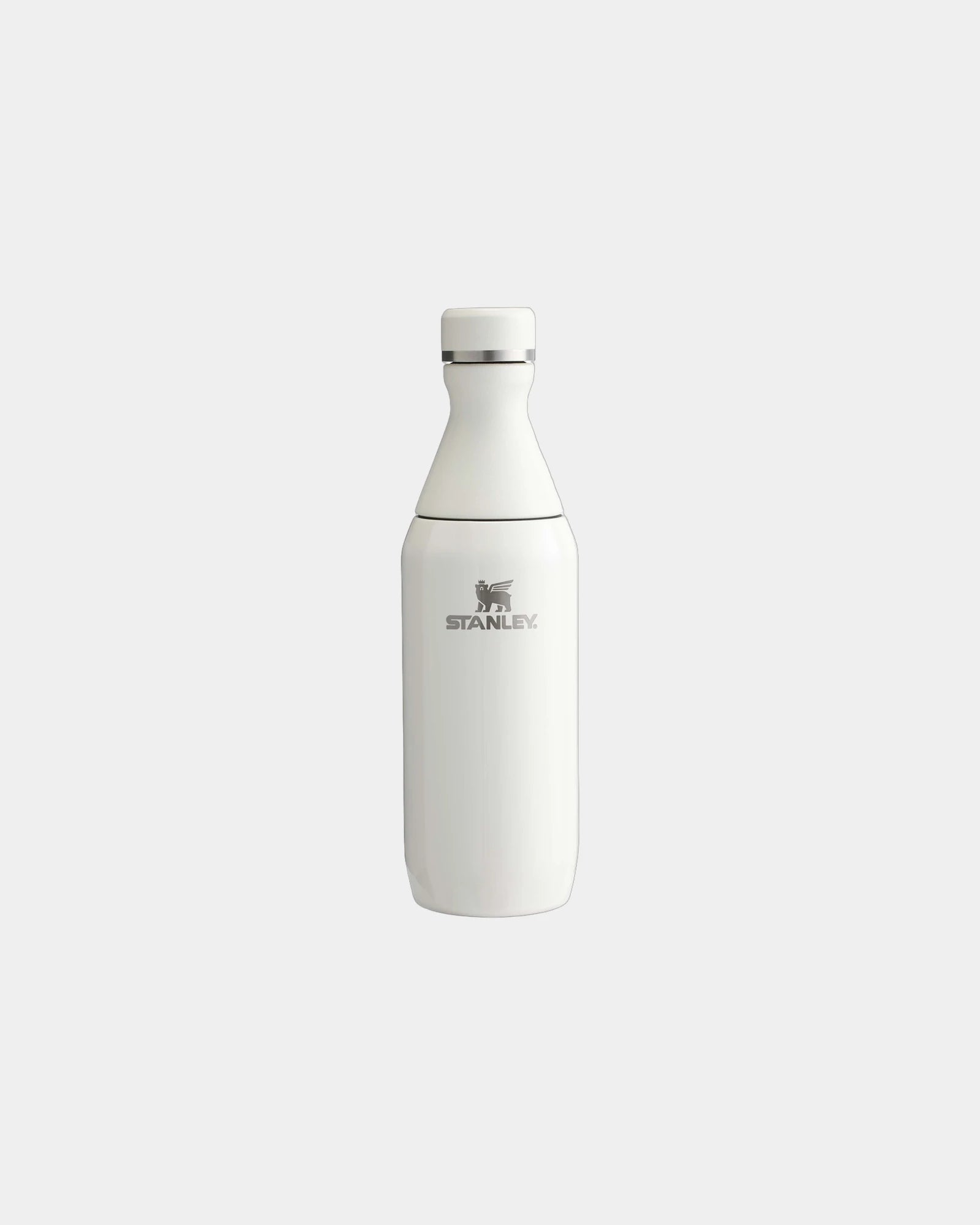 Custom recycled stainless steel water bottle 350ml - Cream