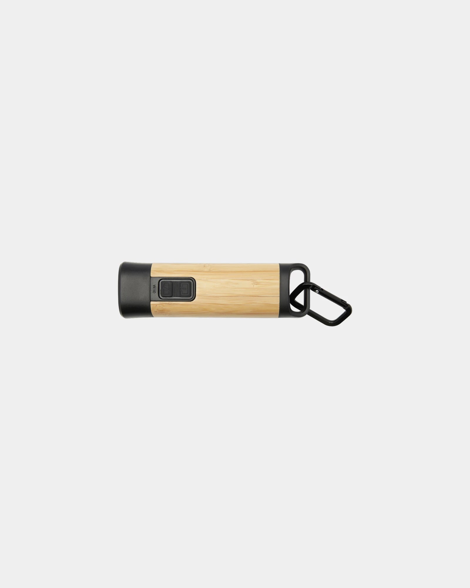 Promotional recycled plastic torch with bamboo carabiner - 1