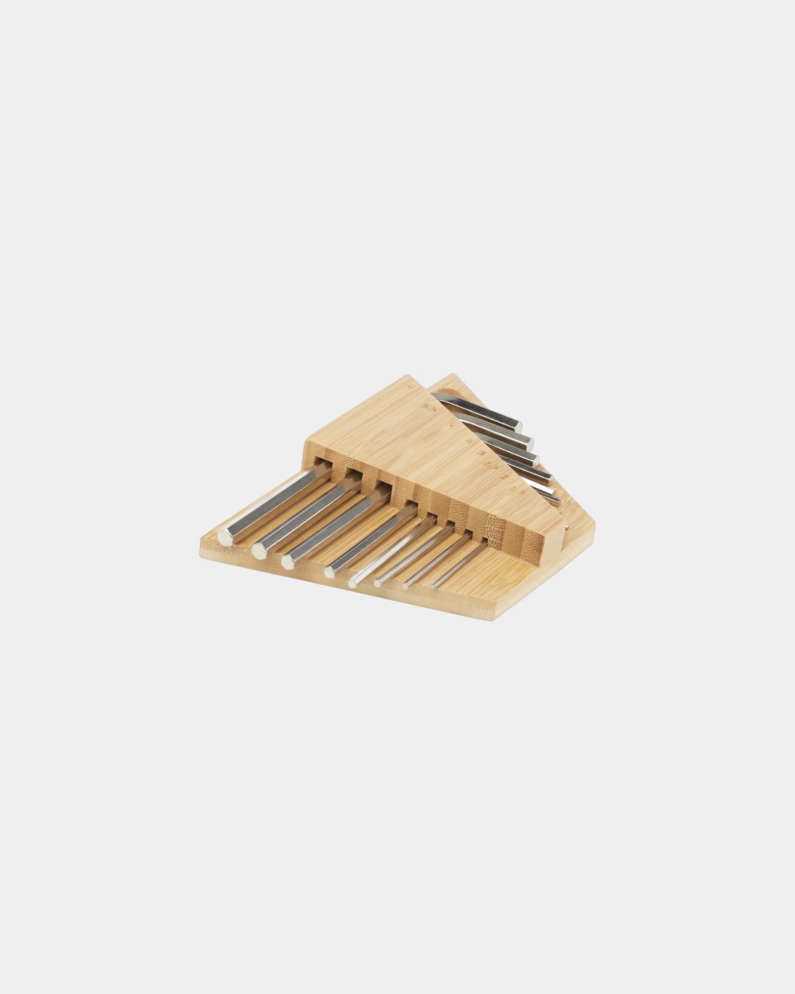 Promotional bamboo tool set with hex key - Natural