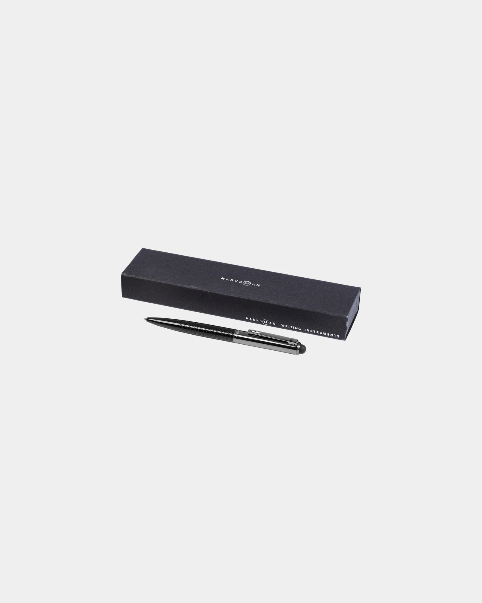 Promotional metal ballpoint pen with stylus - Black