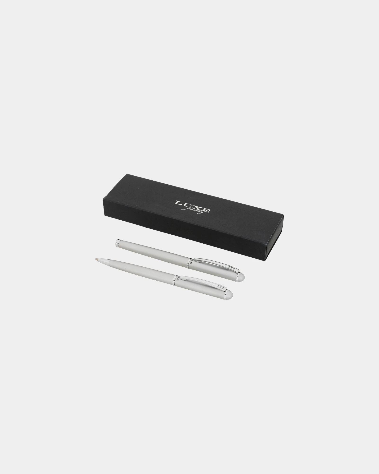 Promotional metal pen set Andante - Silver