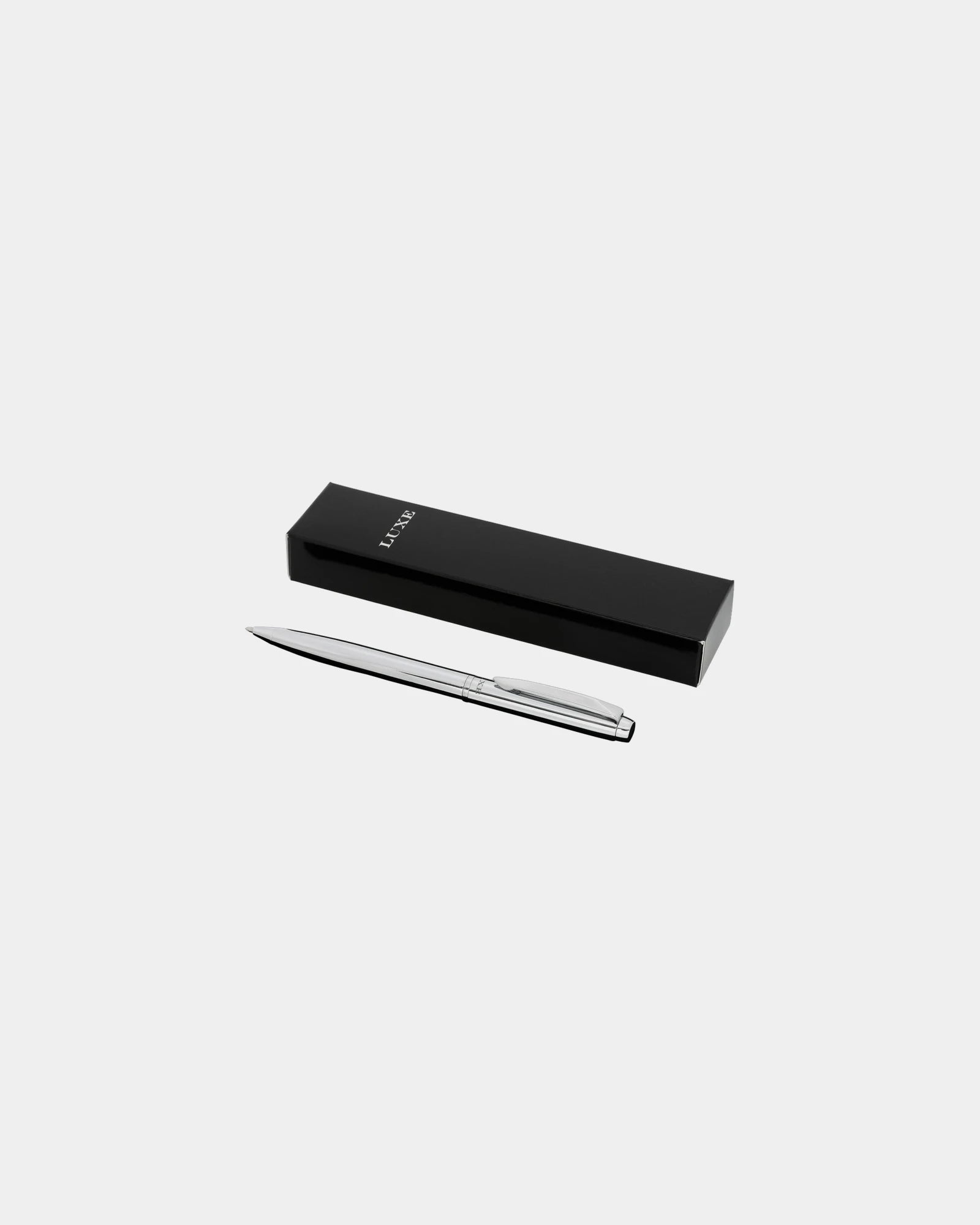 Promotional eco-friendly ballpoint pen with chrome accents - Silver