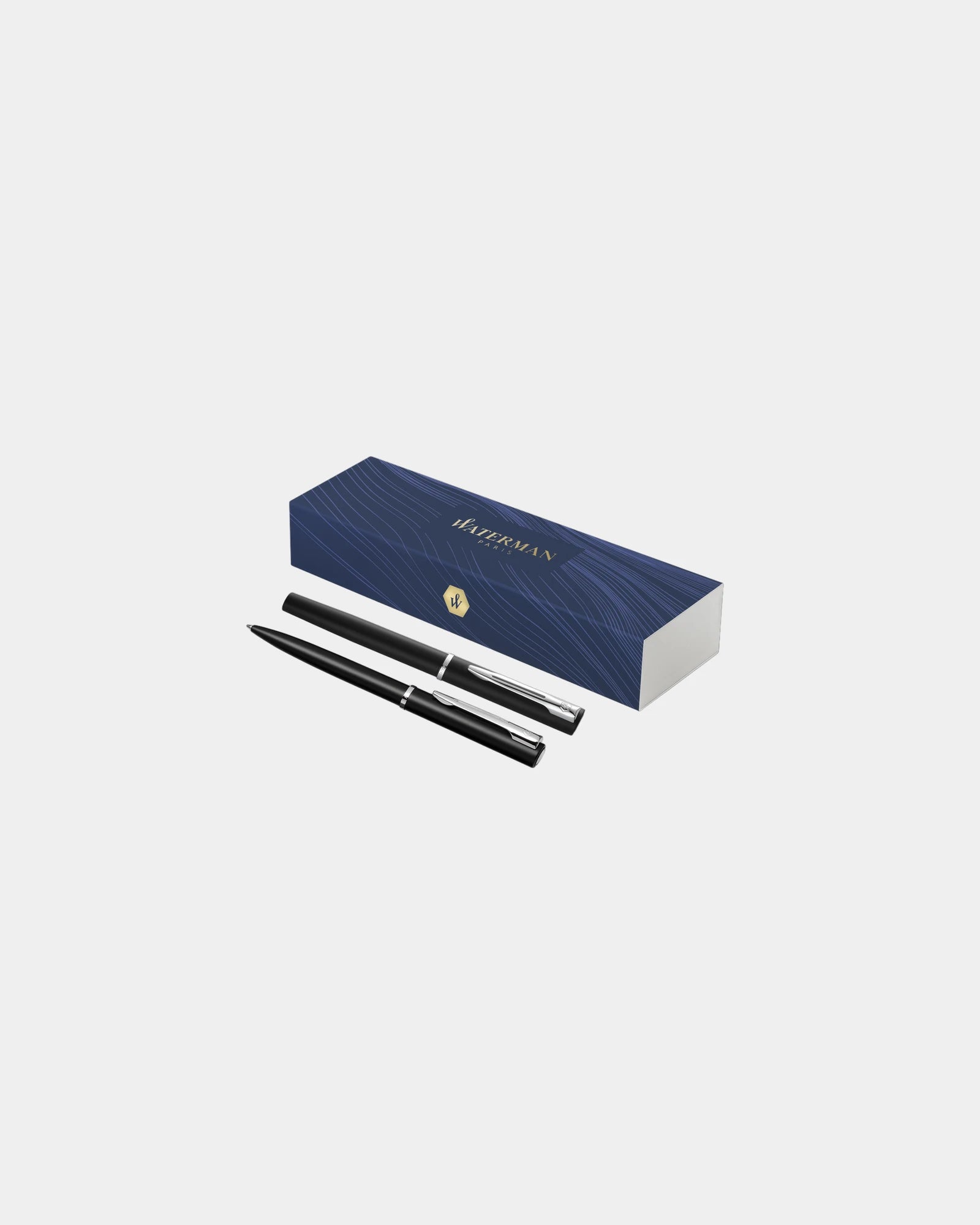 Custom eco-friendly pen set Waterman Allure - Black