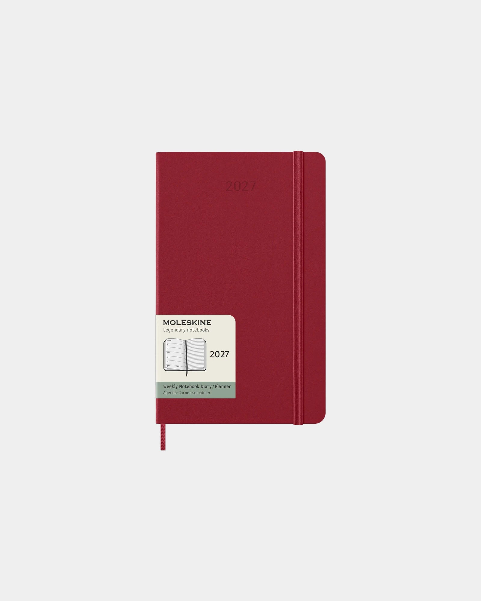 Custom personalized Moleskine weekly planner - Scarlet