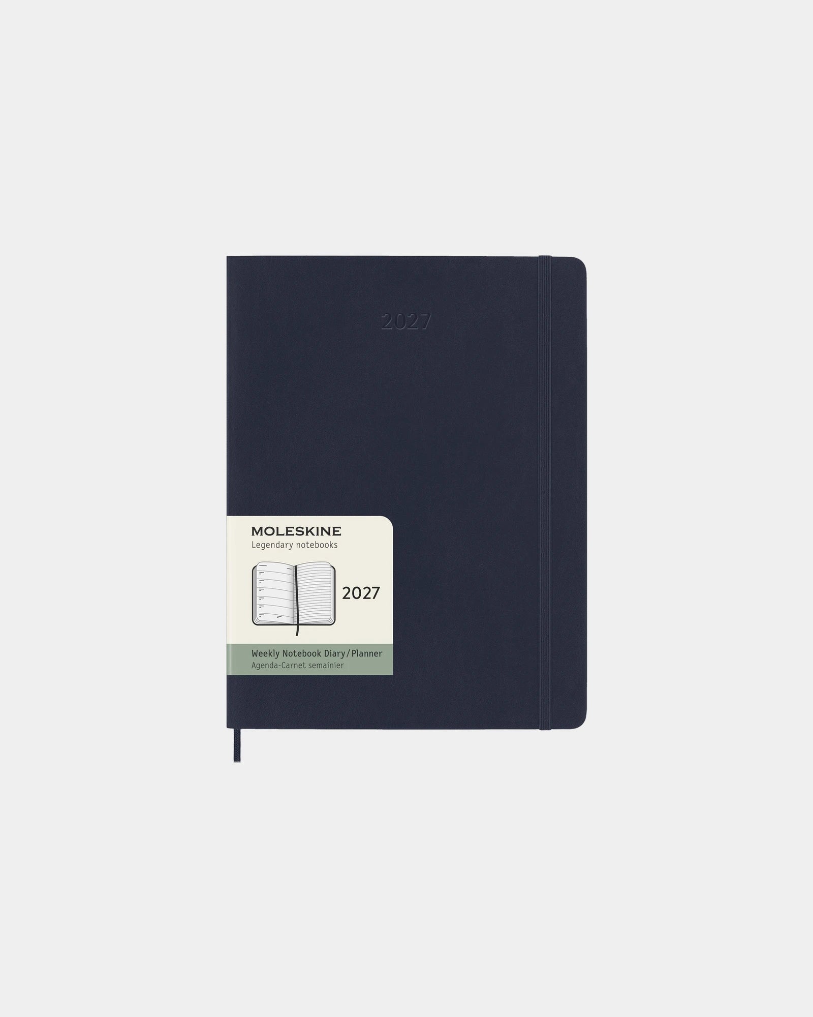 Custom eco-friendly Moleskine XL softcover planner - Sapphire Blue