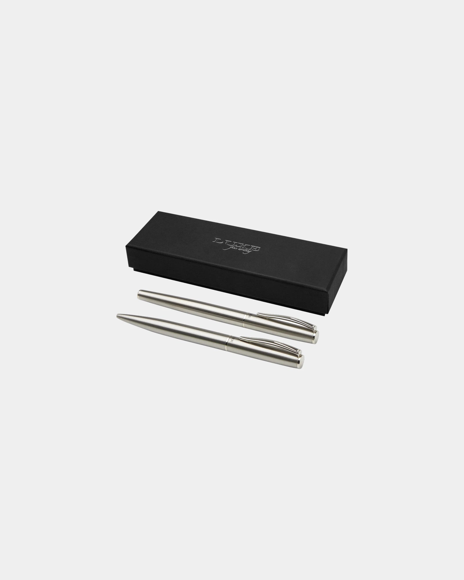 Promotional recycled stainless steel pen set - Silver