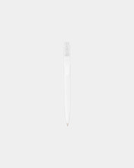 Promotional recycled ocean plastic ballpoint pen - Transparent White