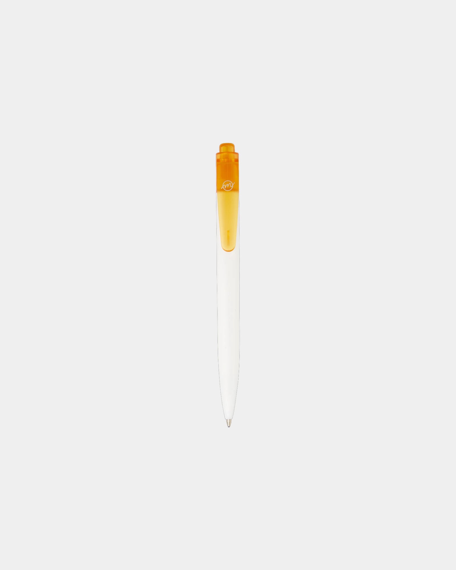 Promotional recycled ocean plastic ballpoint pen - Translucent Orange