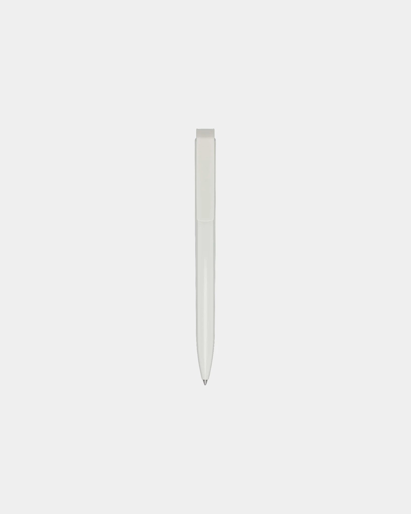 Custom recycled plastic ballpoint pen Lucia - White