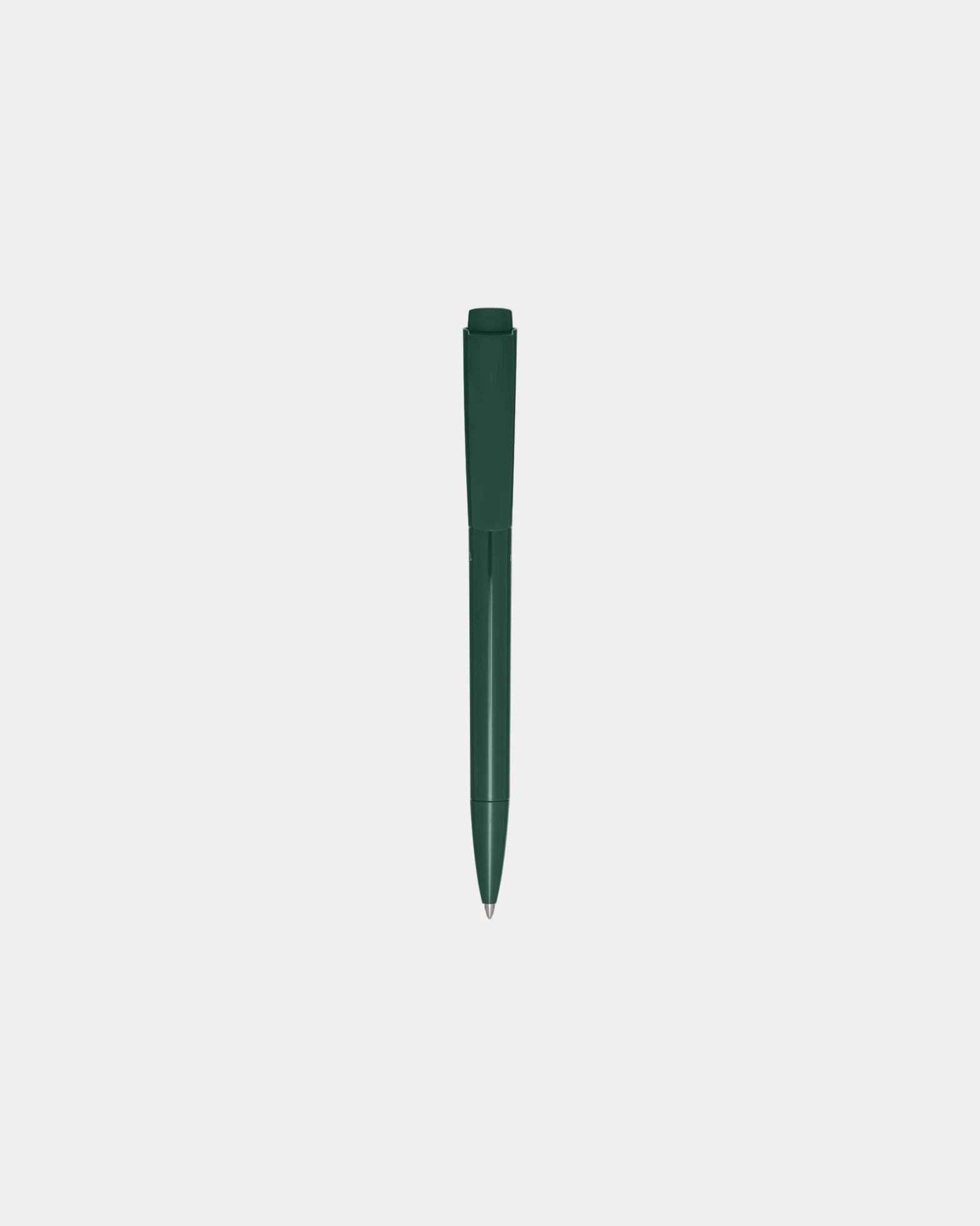 Promotional recycled plastic ballpoint pen - Forest Green