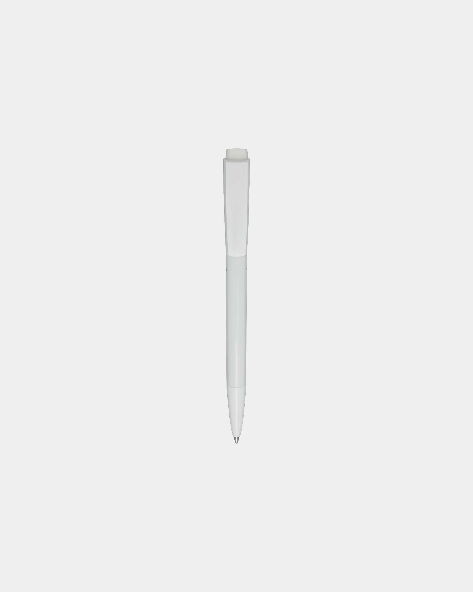Promotional recycled plastic ballpoint pen - White