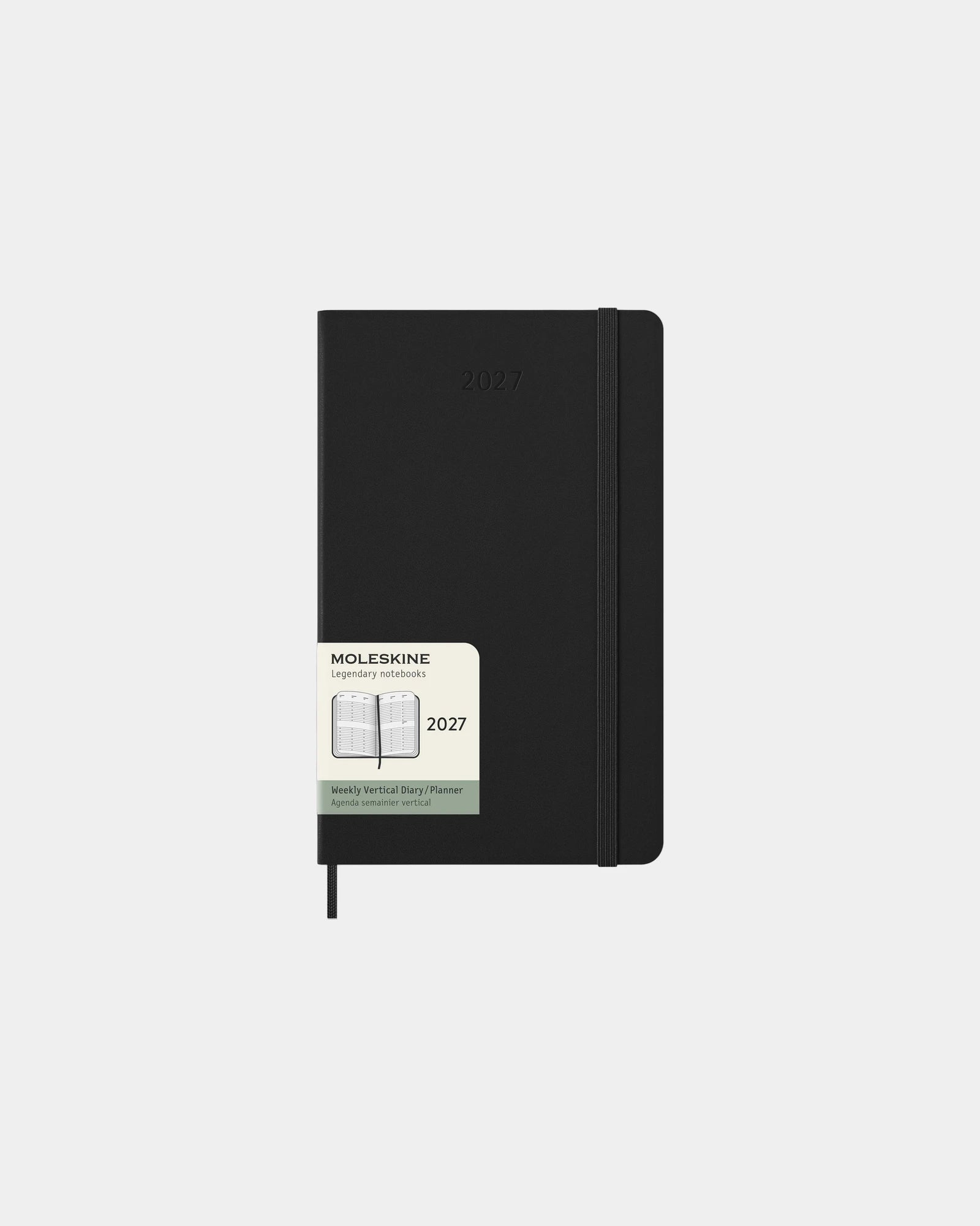 Custom eco-friendly Moleskine vertical planner - Black